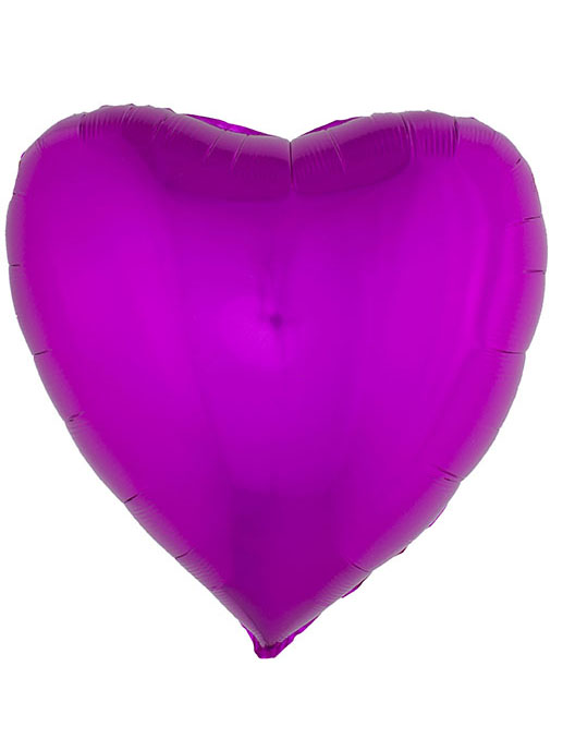 Ballon aluminium coeur rose fuschia 76 cm