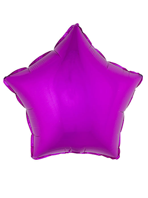 Ballon aluminium étoile rose fuchsia 45 cm