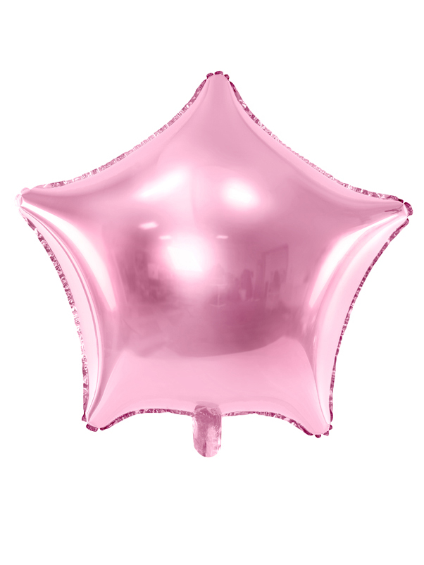 Ballon aluminium étoile rose 45 cm