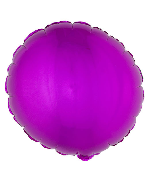 Ballon aluminium rond rose fuschia 45 cm