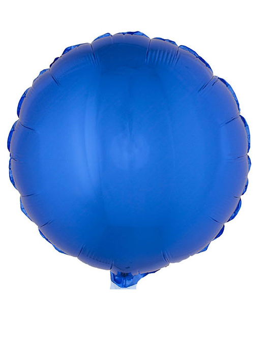 Ballon aluminium rond bleu 45 cm