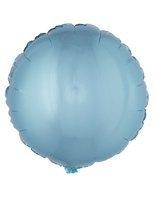 Ballon aluminium rond turquoise 45 cm