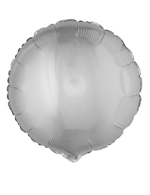 Ballon aluminium rond argenté 45 cm