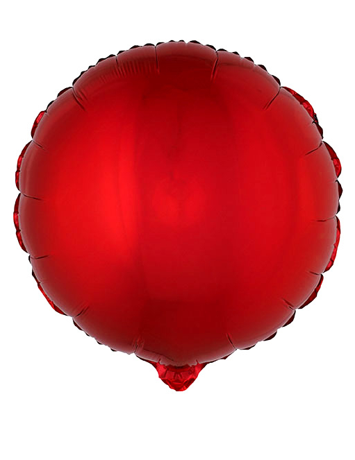 Ballon aluminium rond rouge 45 cm