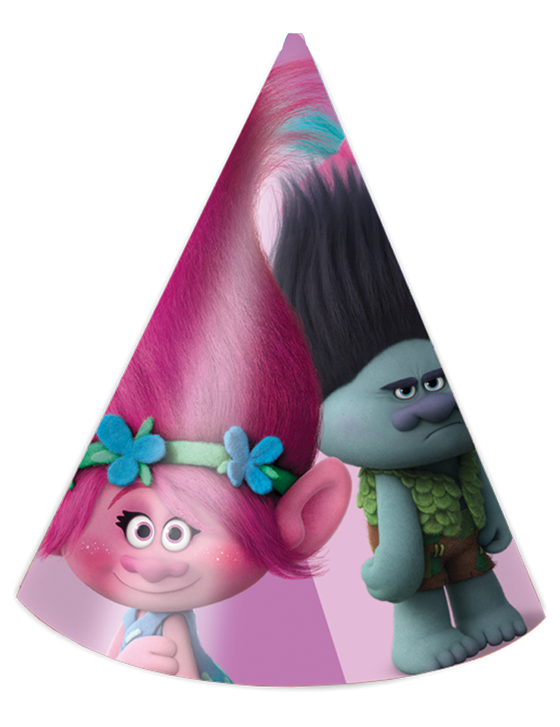 6 Chapeaux de fête Trolls
