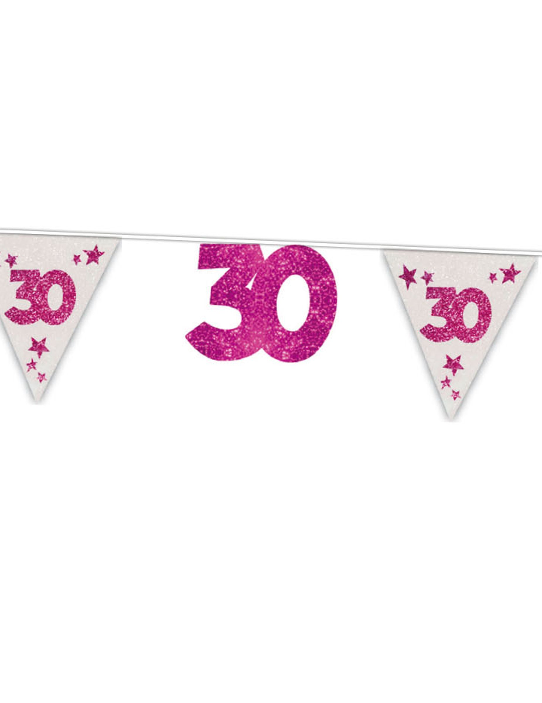 Gurilande fanions 30 ans rose 6 mètres