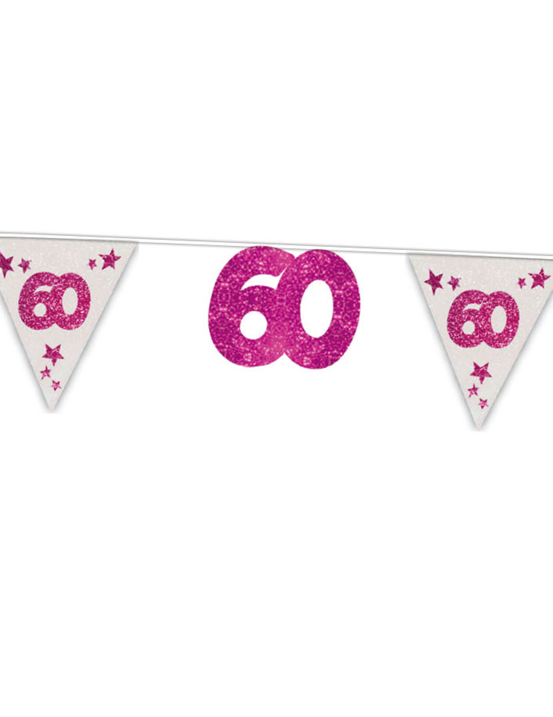Guirlande fil hologramme rose 60 ANS