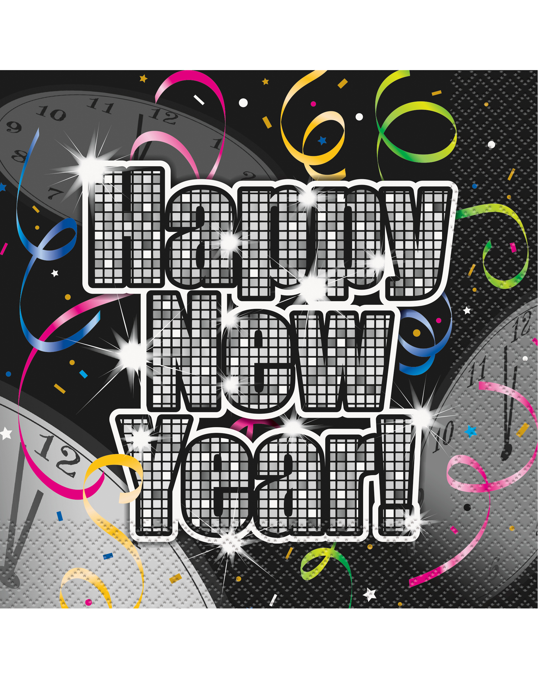 20 Serviettes en papier Happy New Year