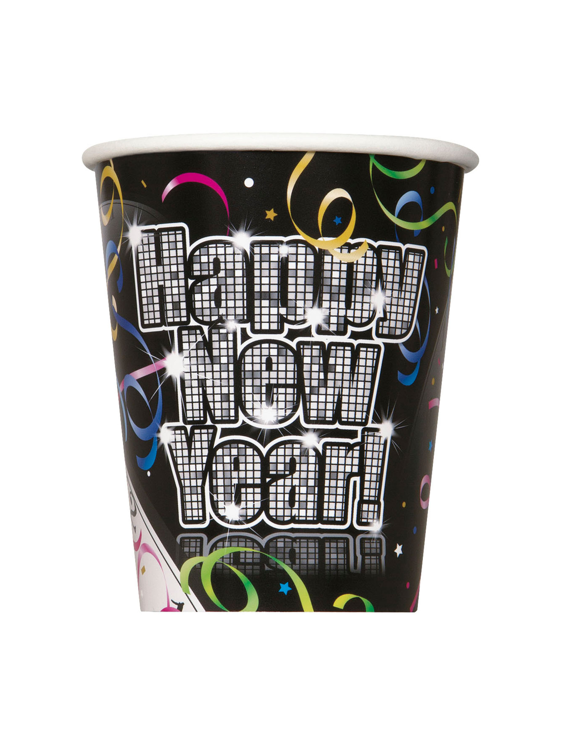 8 Gobelets en carton Happy New Year