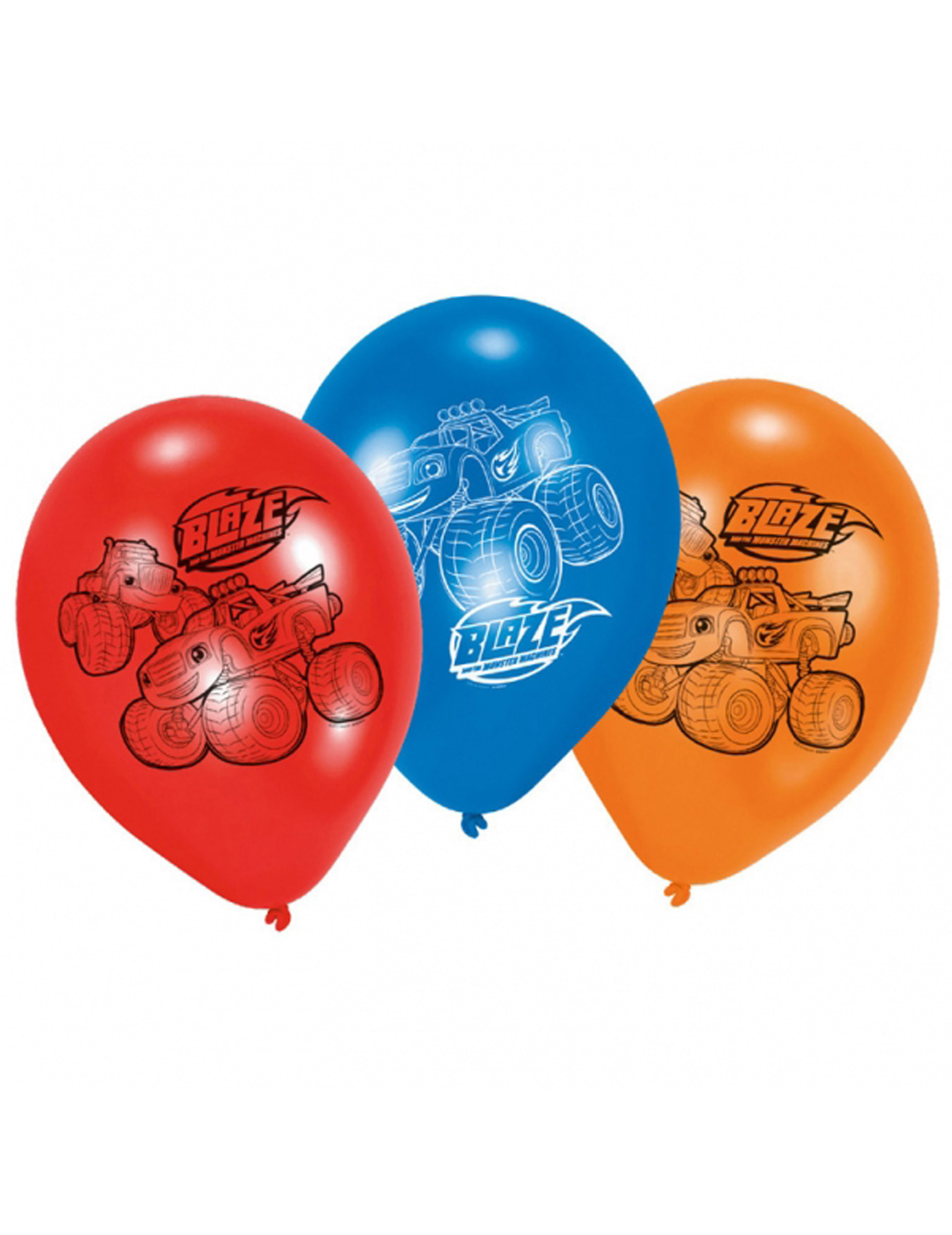 6 Ballons latex Blaze et les Monster Machines