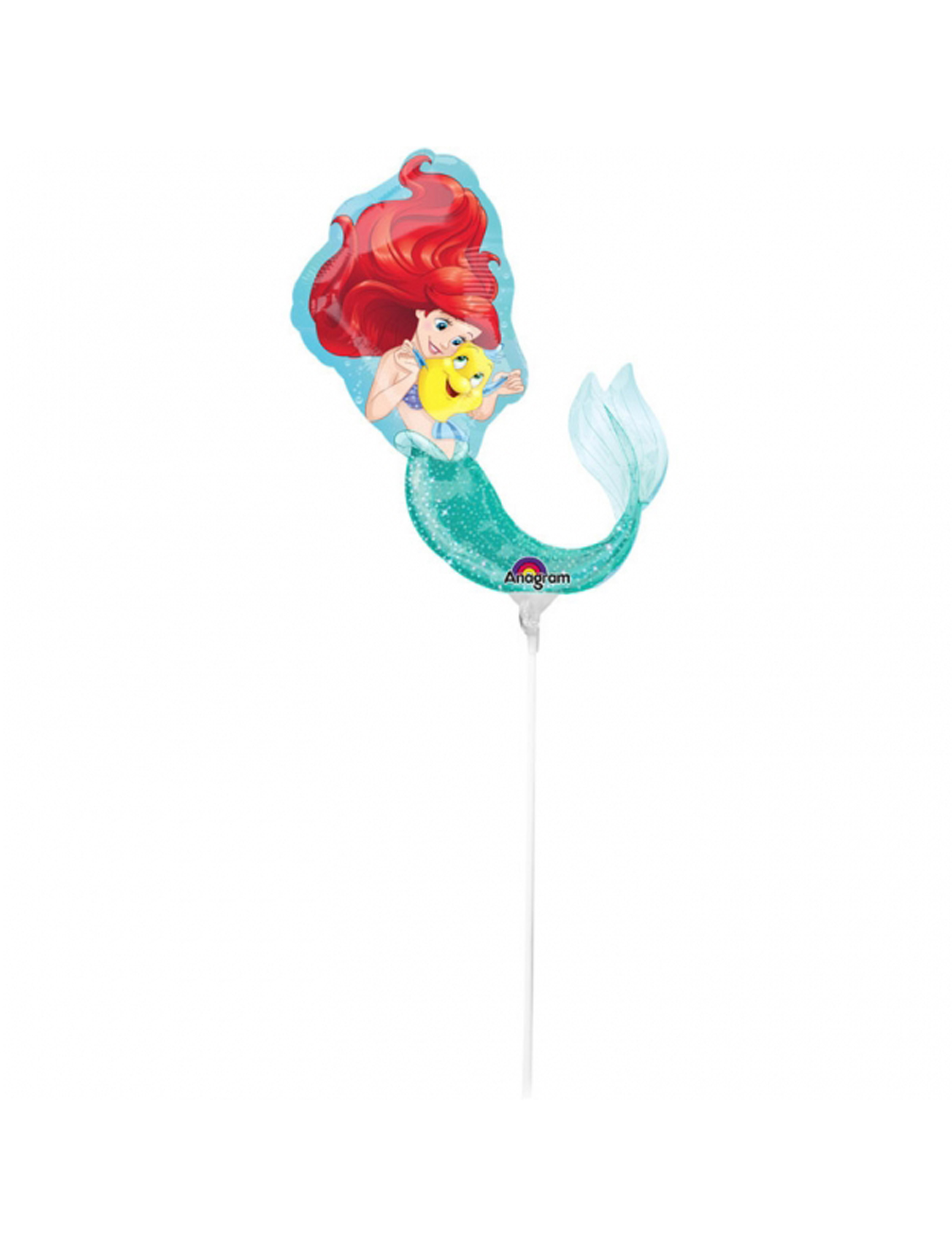 Petit ballon en aluminium La Petite Sirène gonflé 30 cm