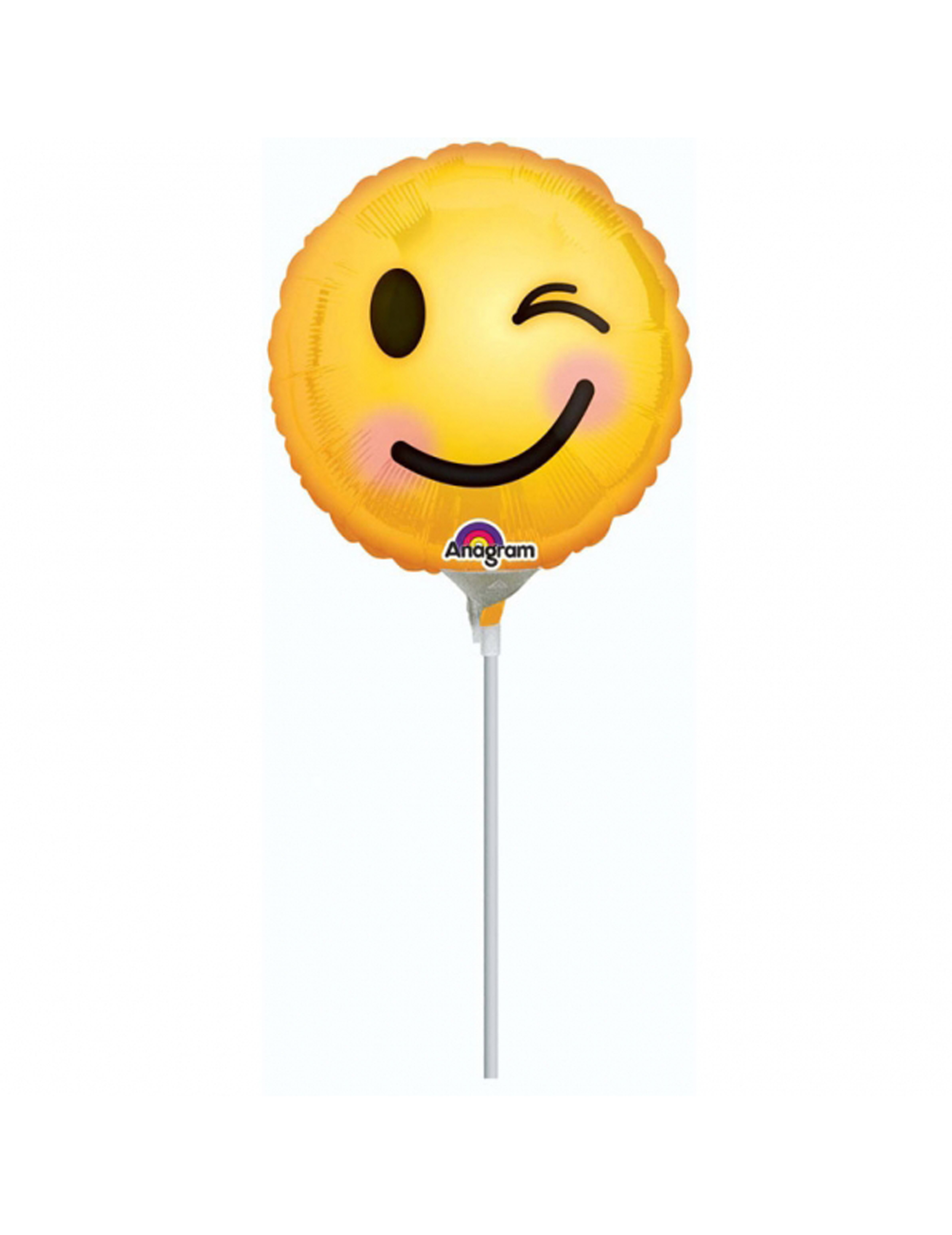 Ballon aluminium émoticône clin dâ  il 23 cm