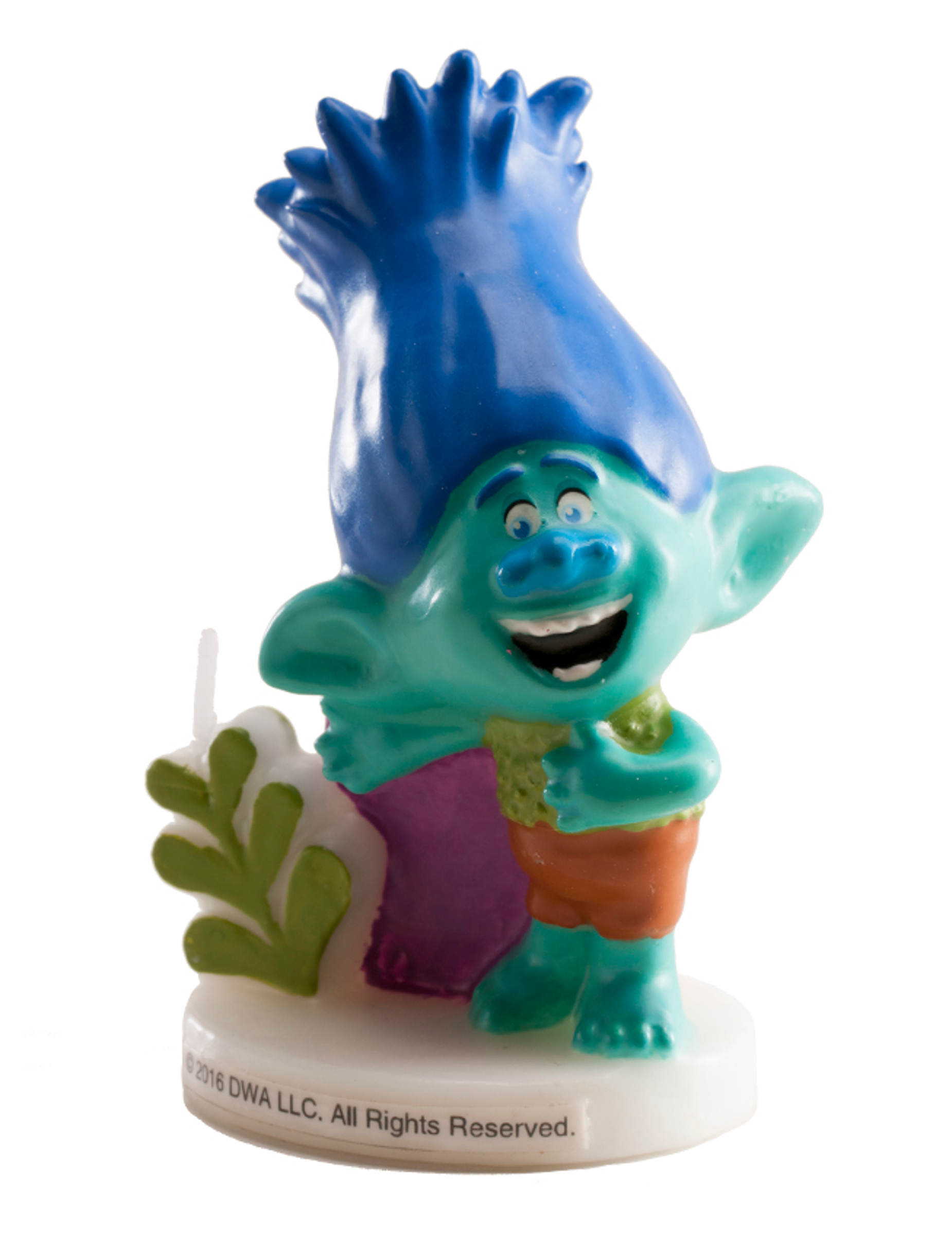 Bougie d'anniversaire Branch Trolls 7.5 cm