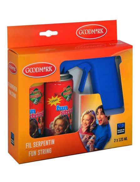2 Sprays à serpentins avec pistolet