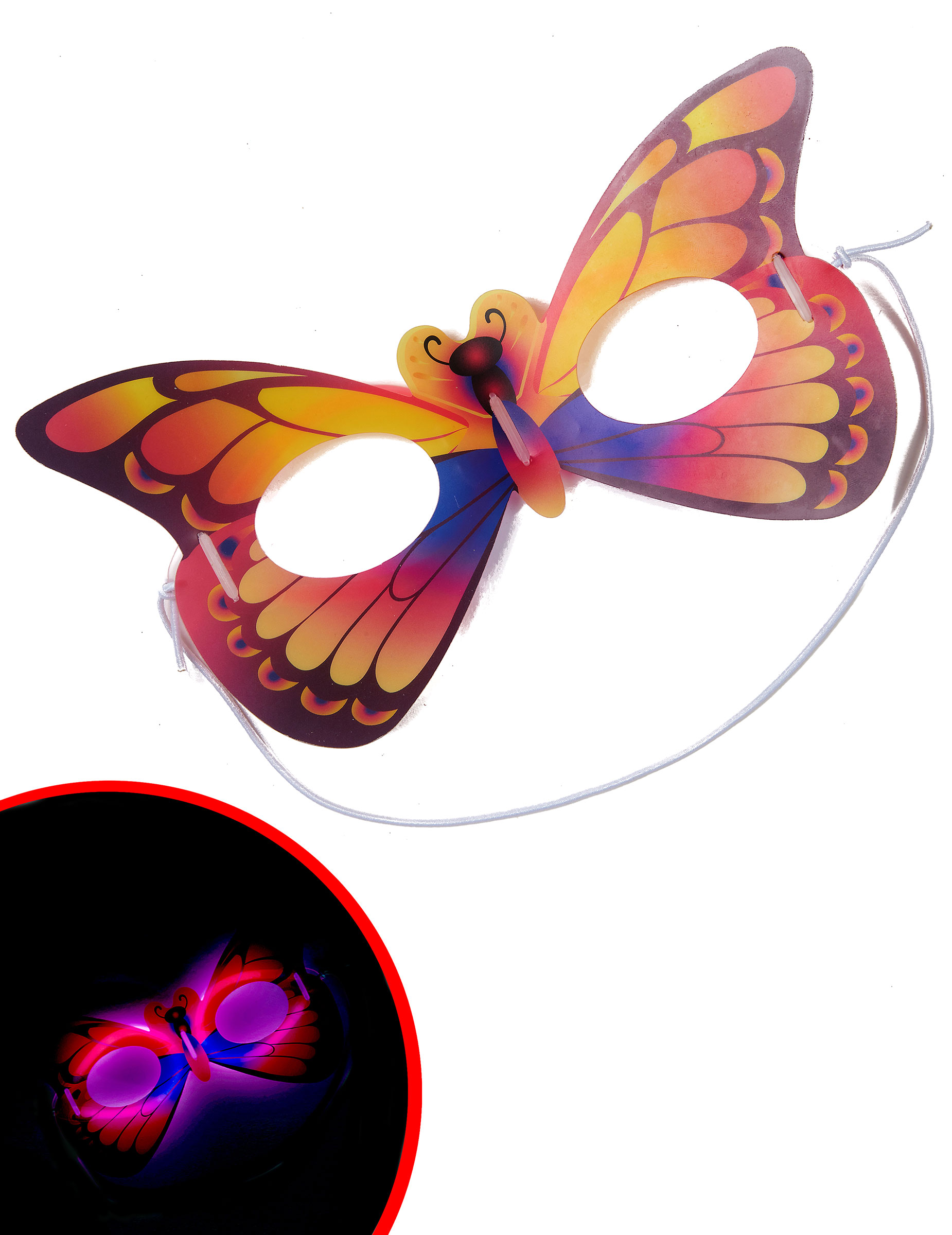 Masque papillon phosphorescent adulte