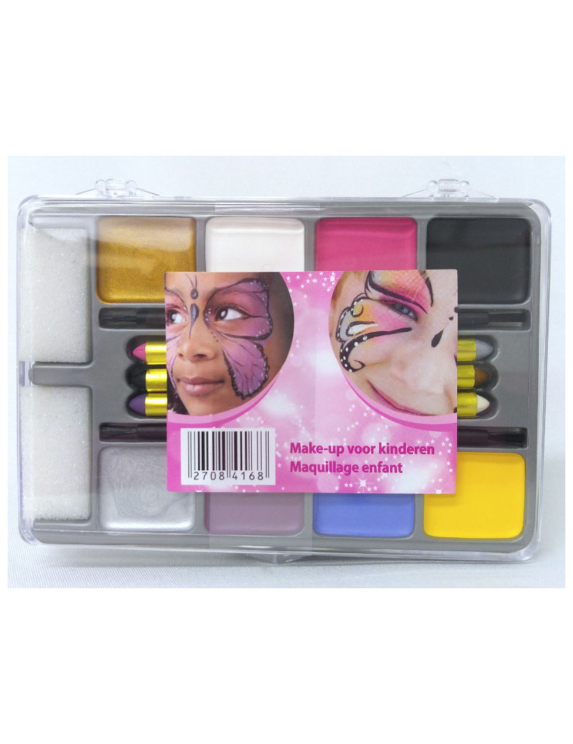 Palette maquillage 8 fards et 6 crayons fille