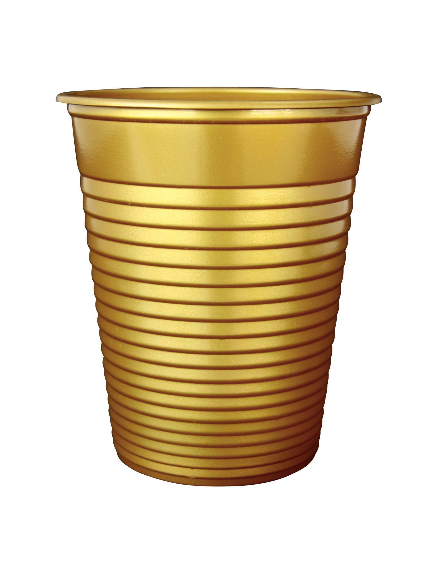 50 Gobelets en plastique or métallisé 200 ml