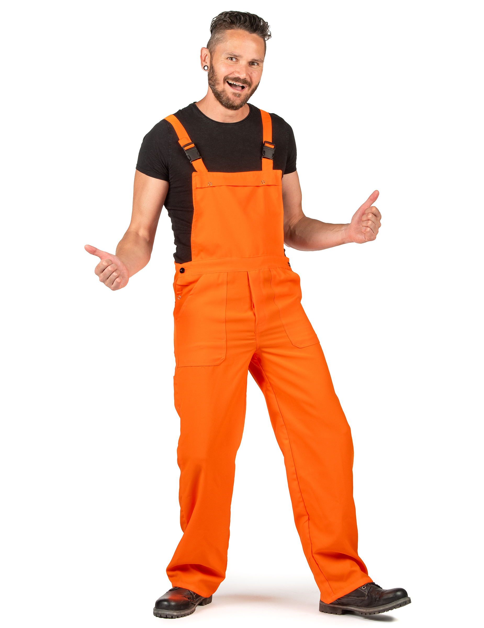 Déguisement combinaison orange fluo adulte