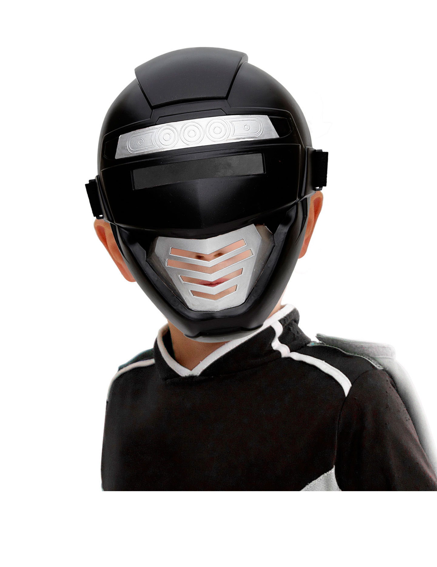 Masque power robot noir enfant