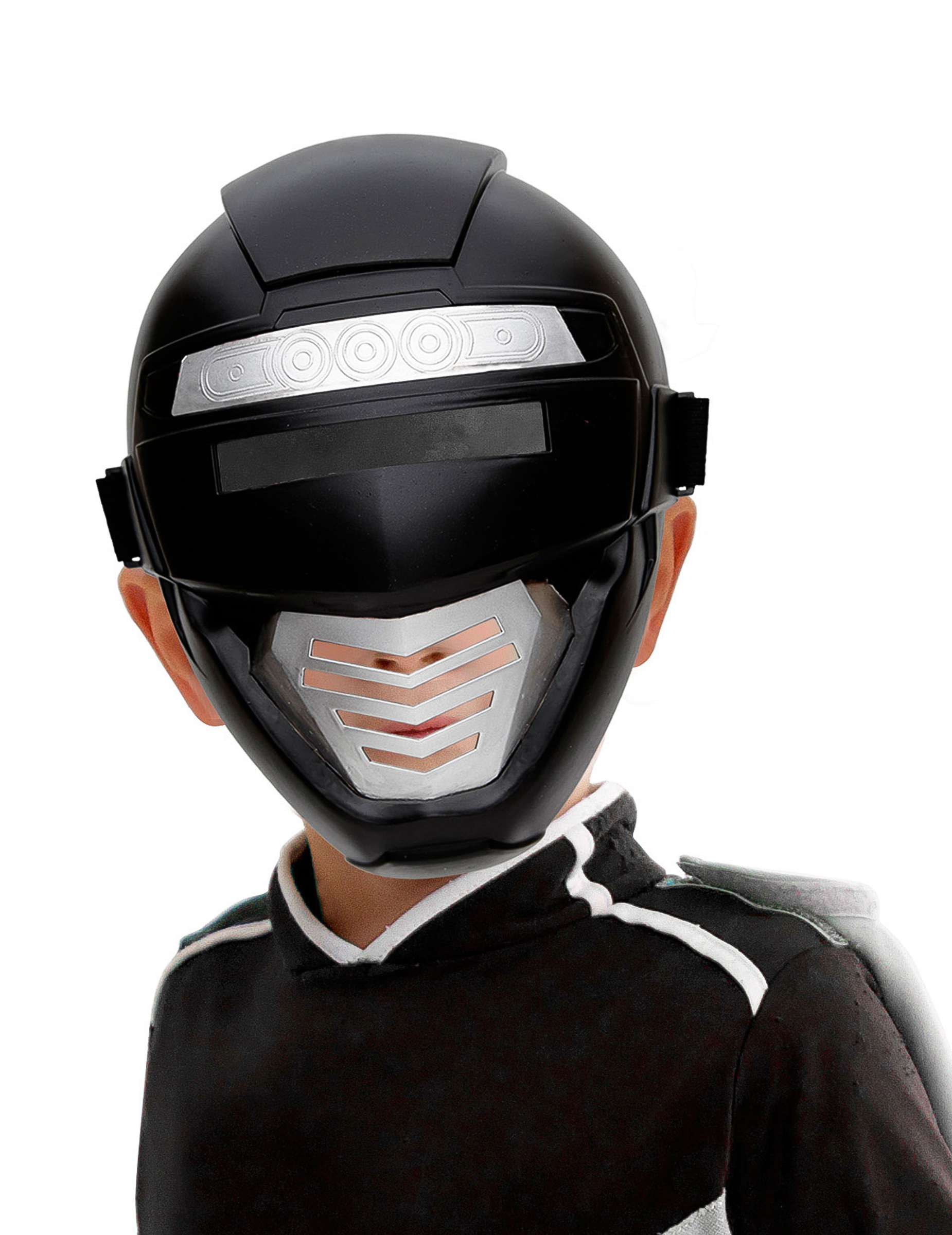 Masque power robot noir enfant