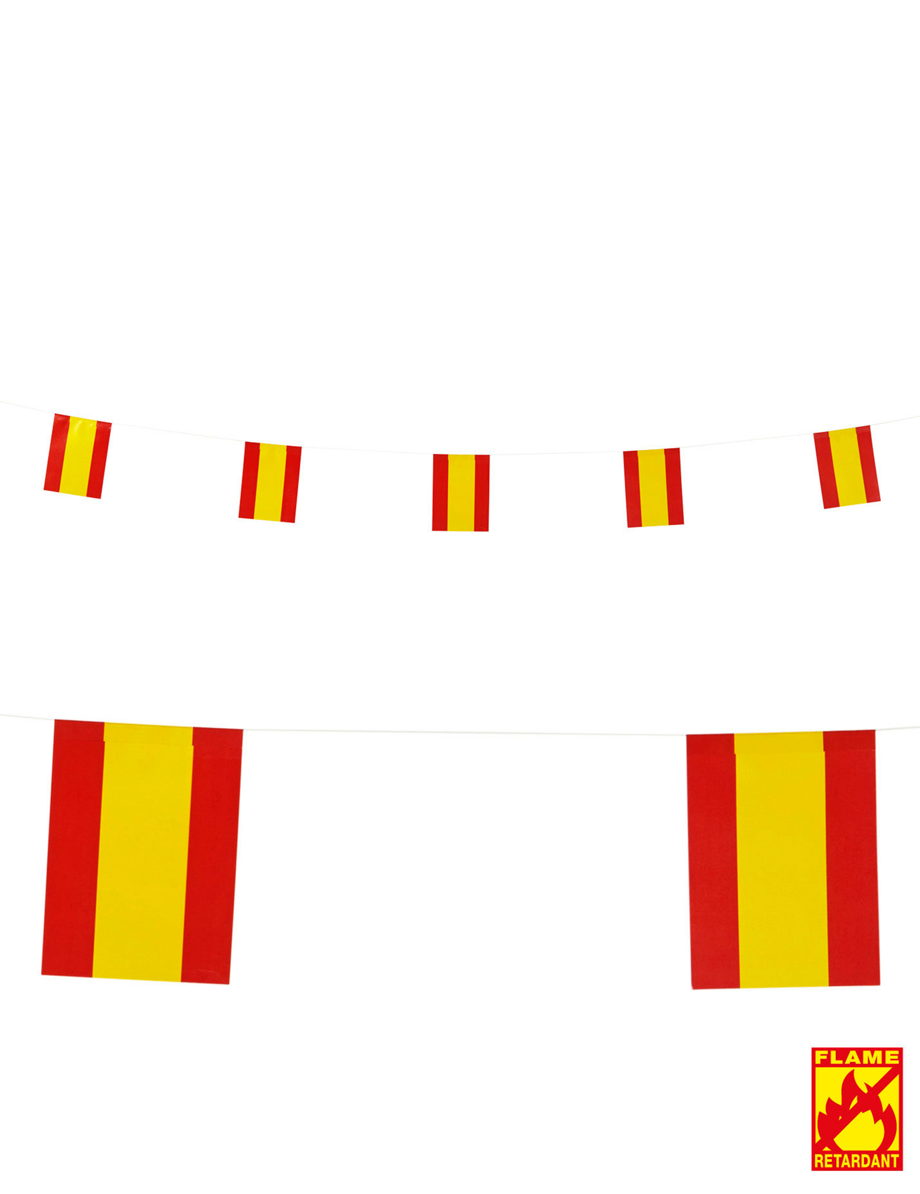 Guirlande drapeaux Espagne 15 X 20 cm