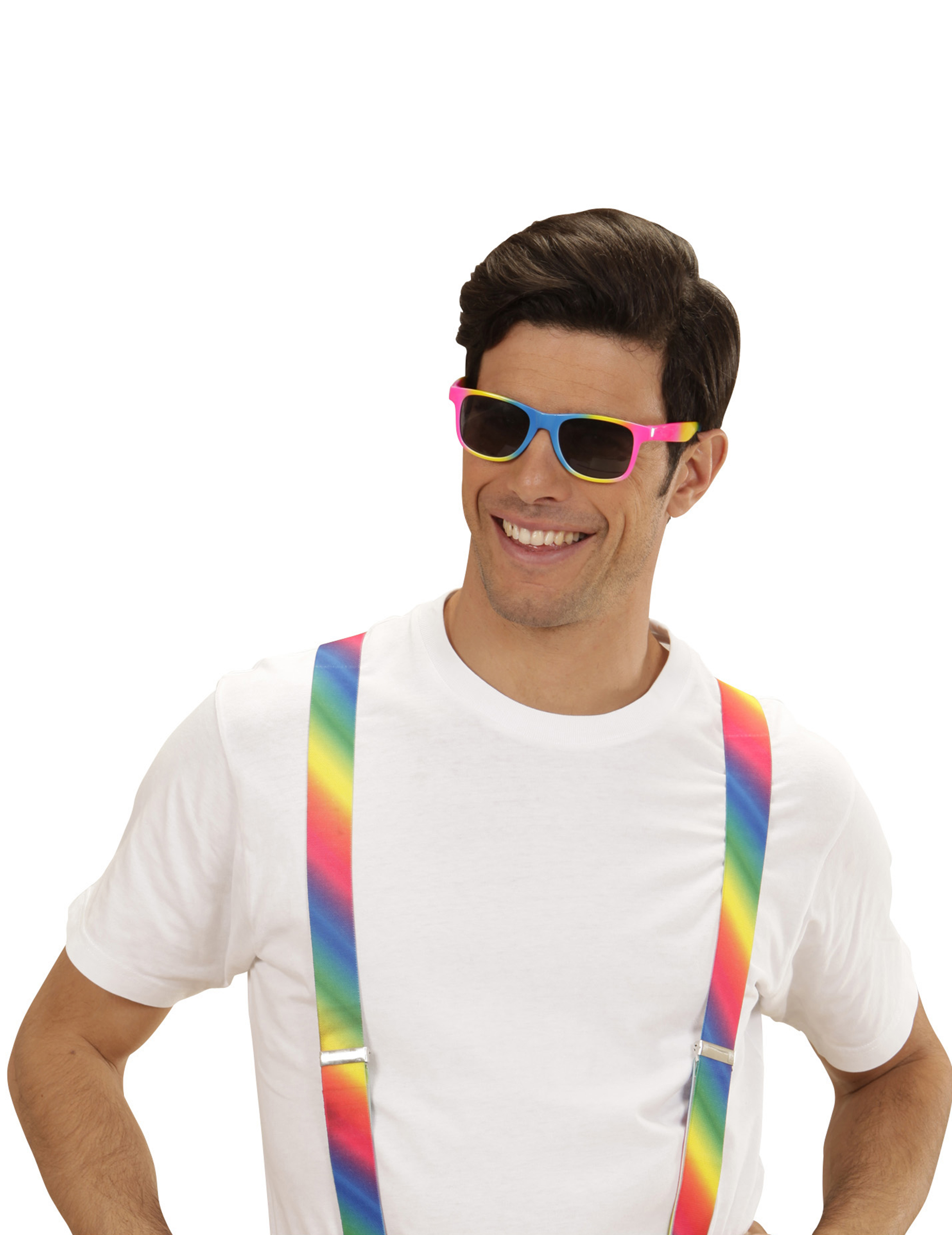 Lunettes multicolores aux verres noirs adulte
