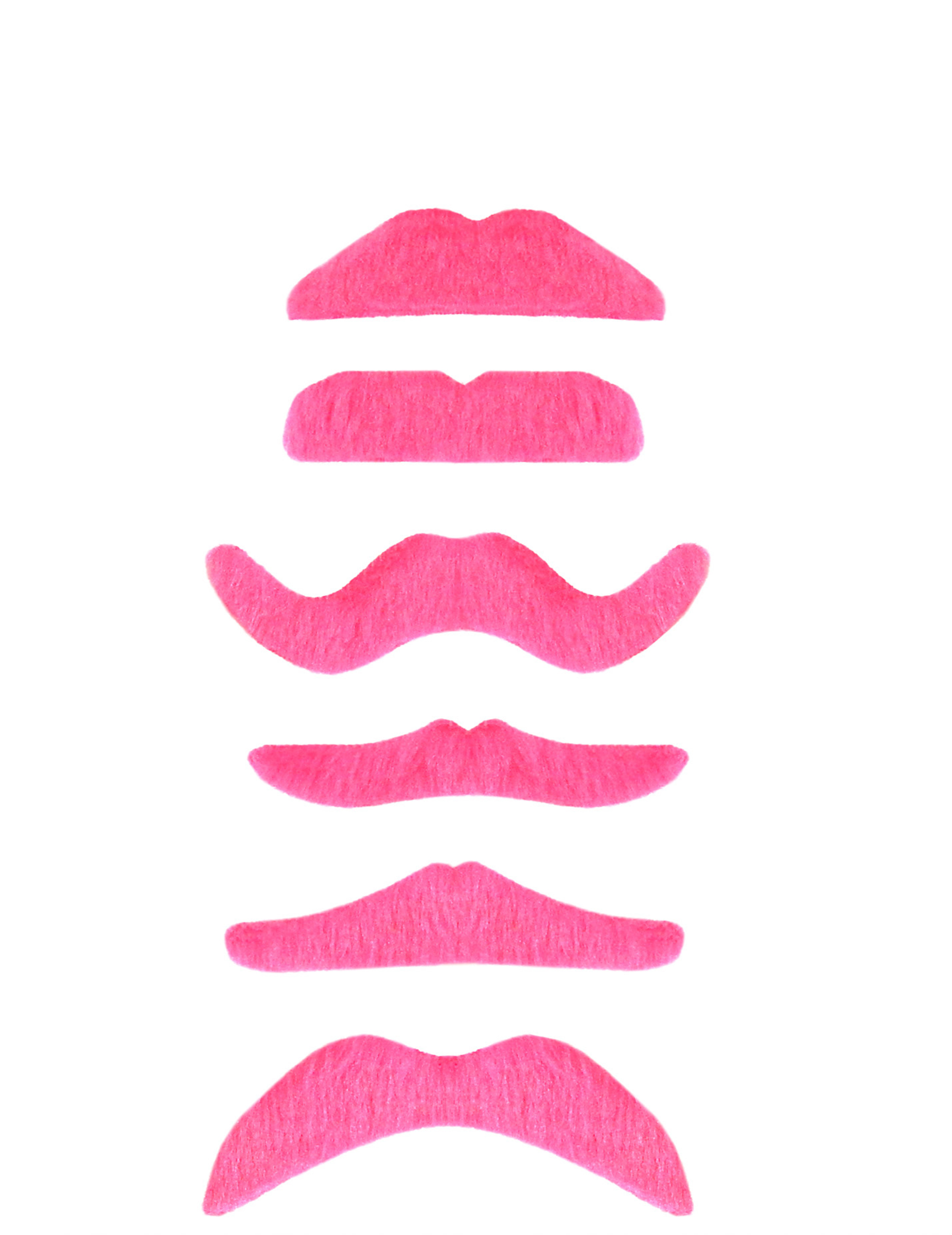 Moustache rose fluo adulte
