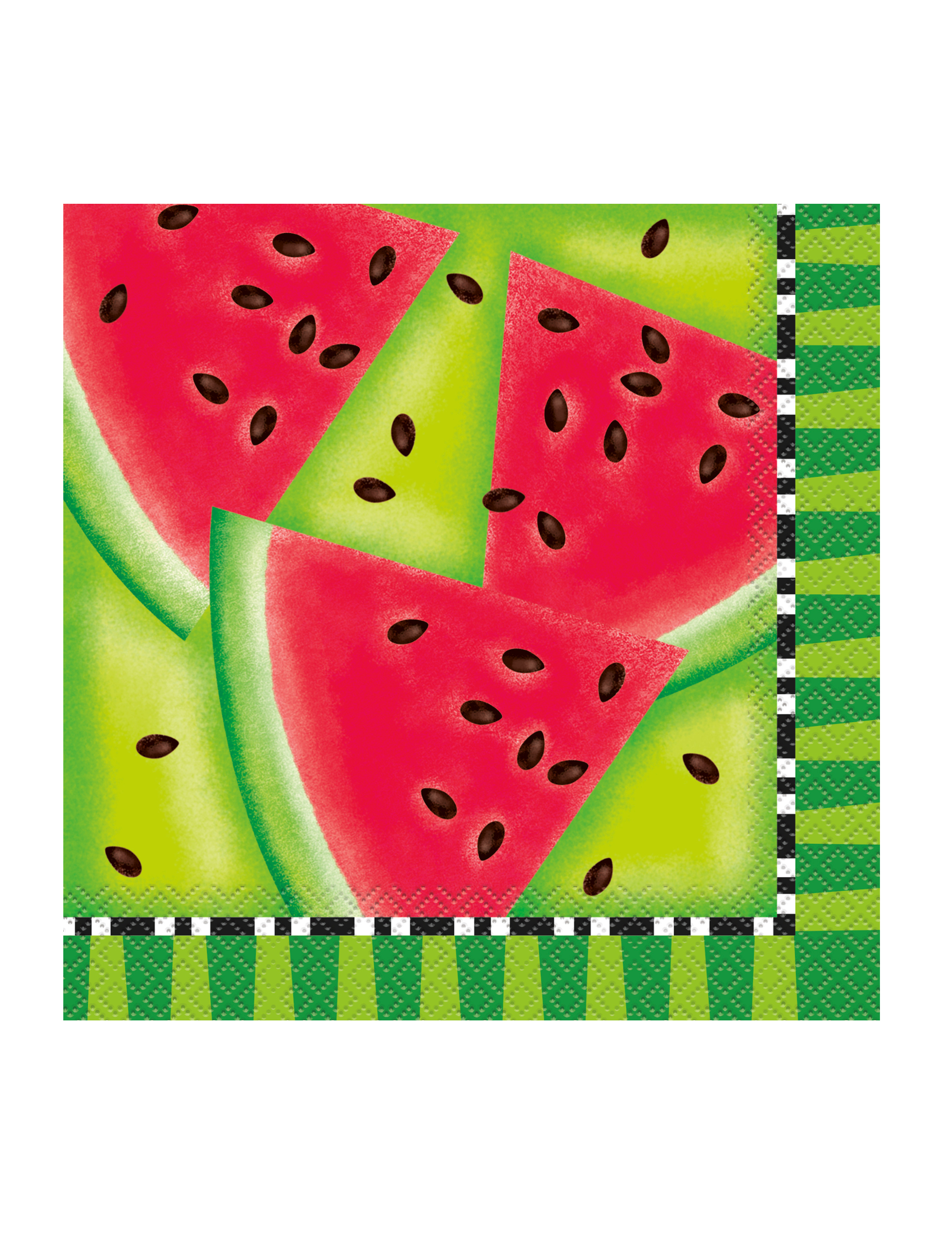 16 Serviettes en papier Pastèque 33 x 33 cm