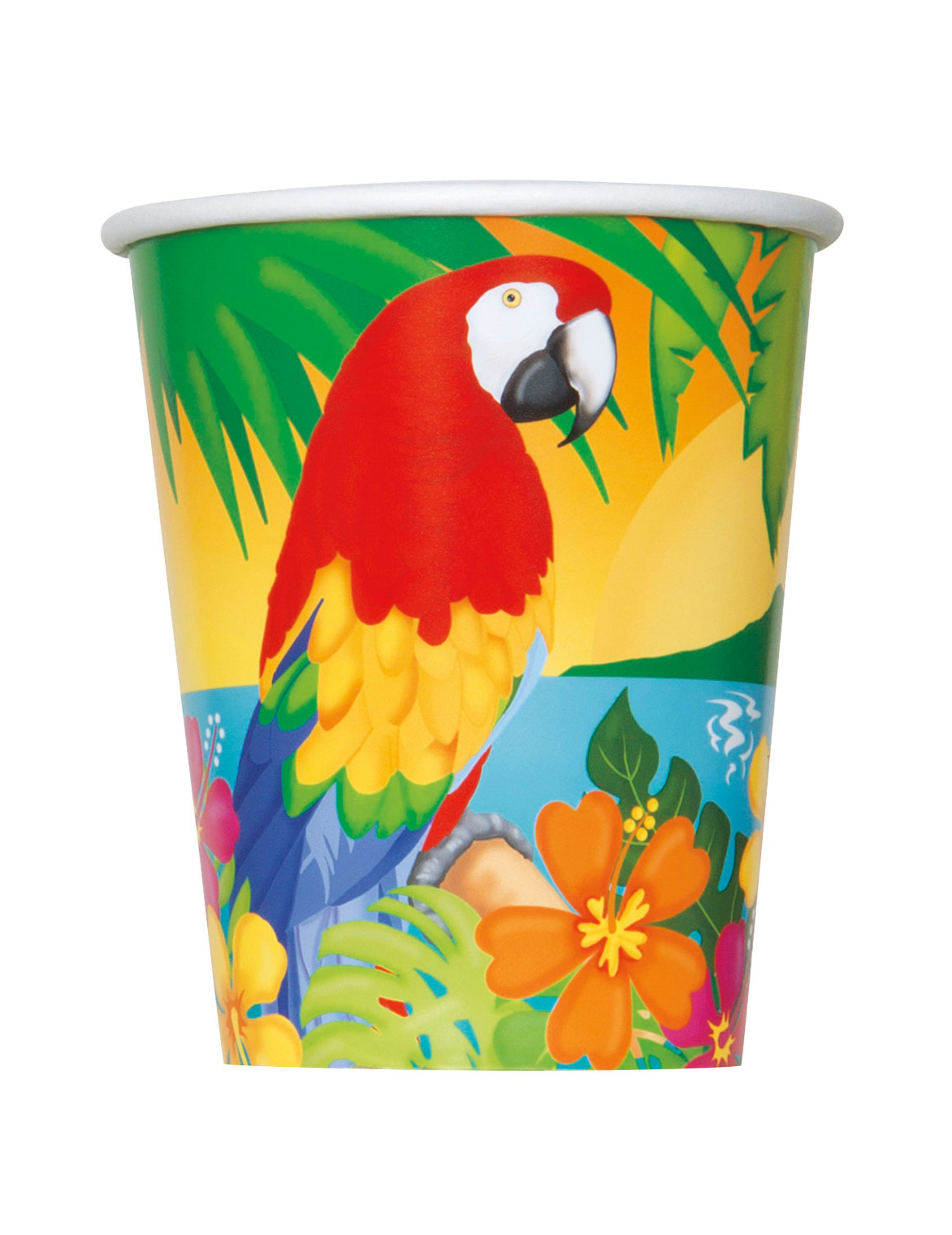 8 Gobelets en carton Tropical