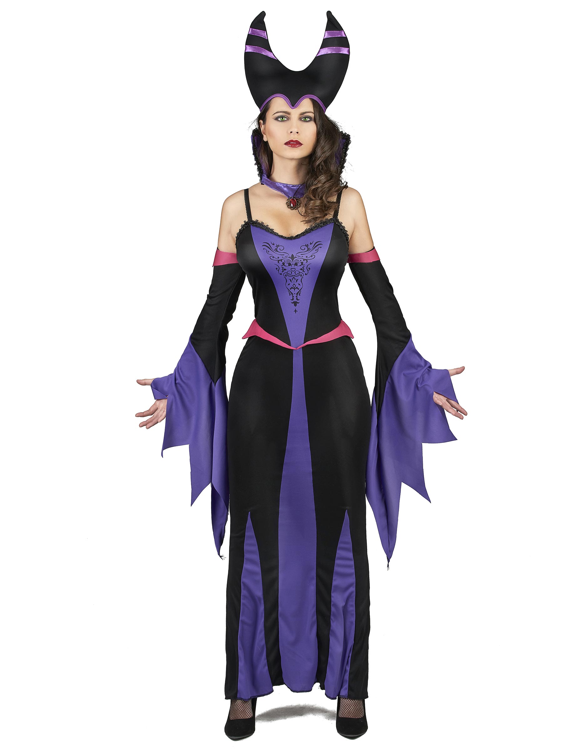 Déguisement démoniaque violet femme