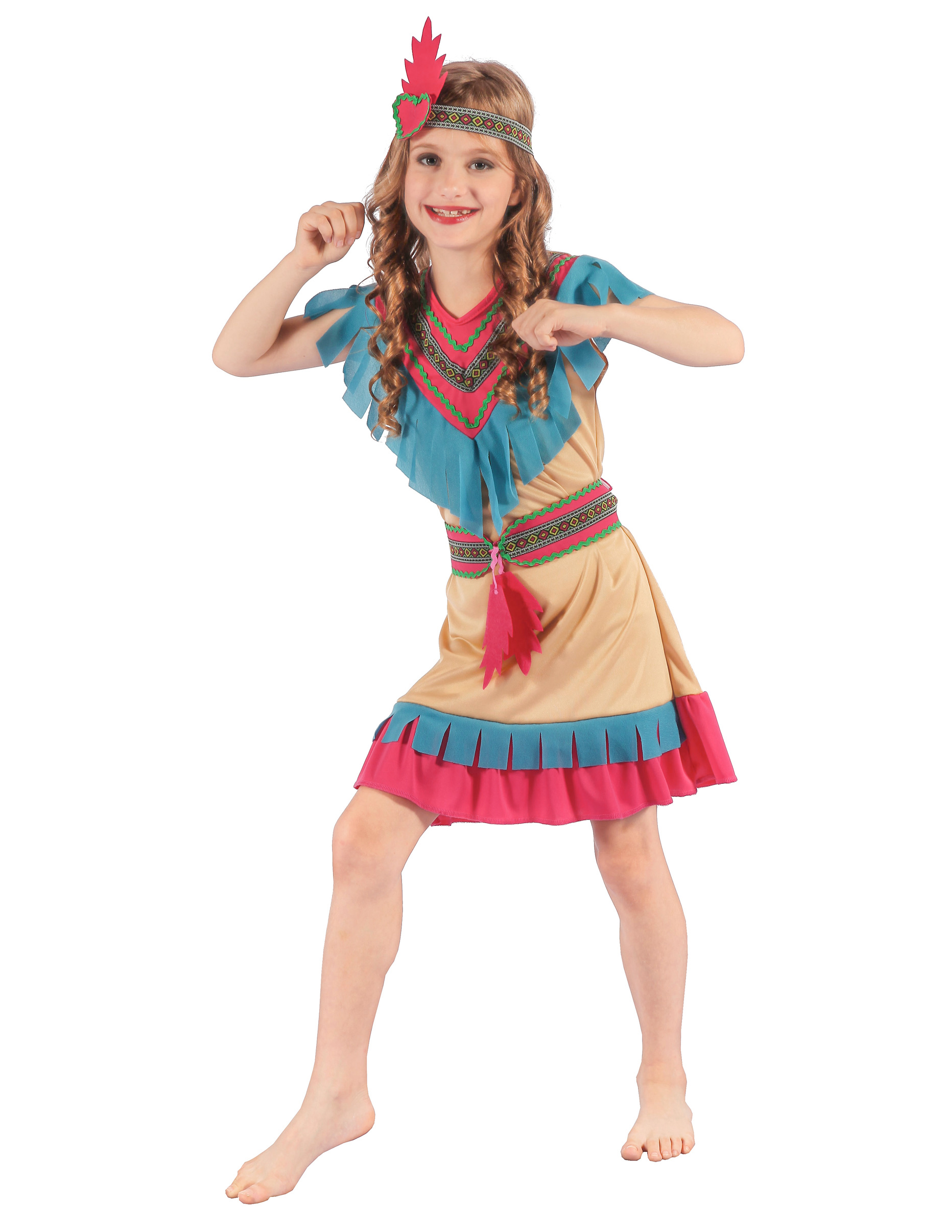 Déguisement Indienne colorée fille