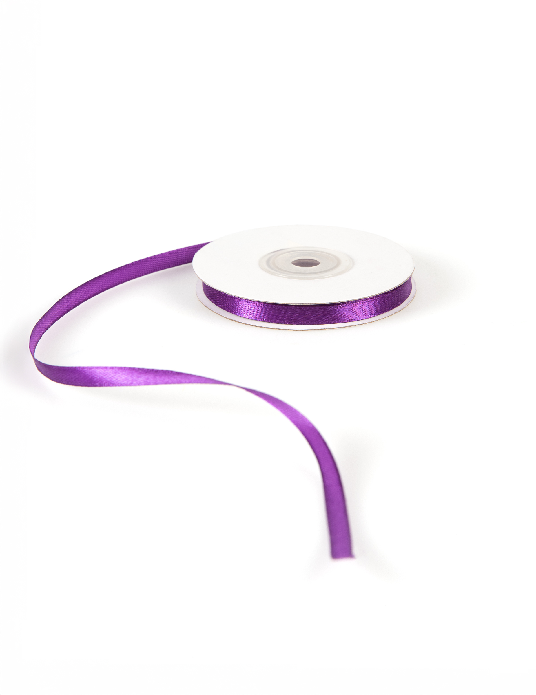 Ruban satin violet 0.6 cm x 25 m