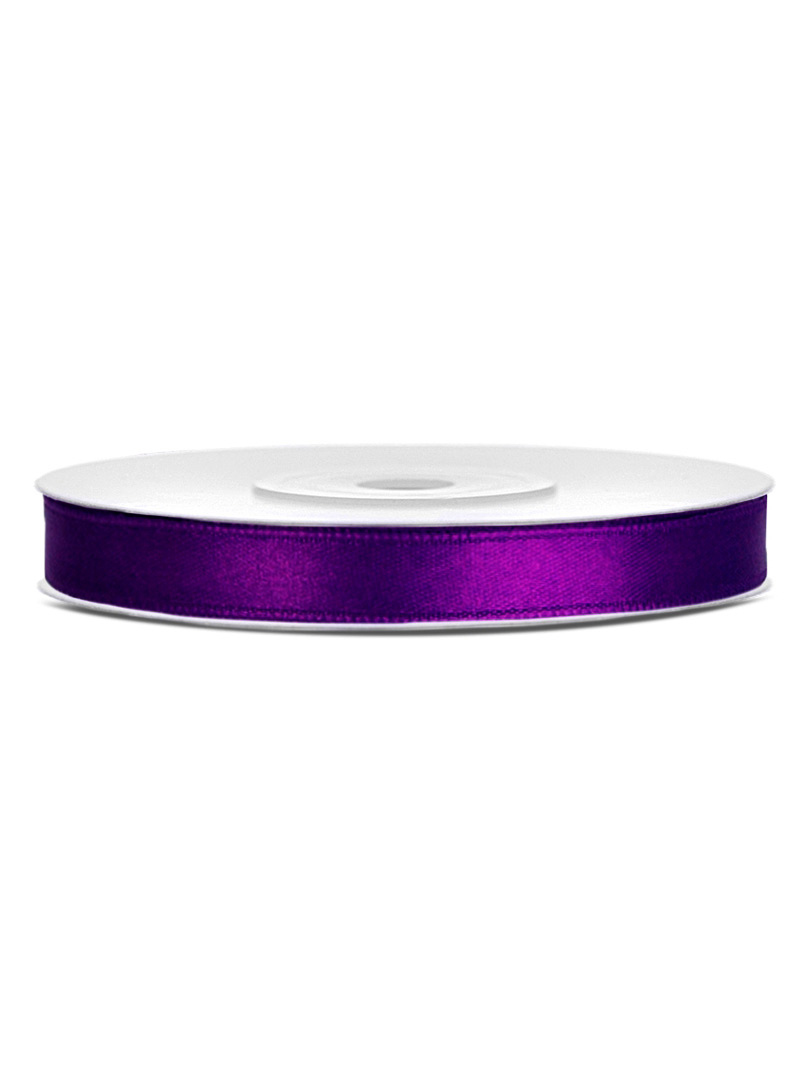 Ruban satin violet 0.6 cm x 25 m