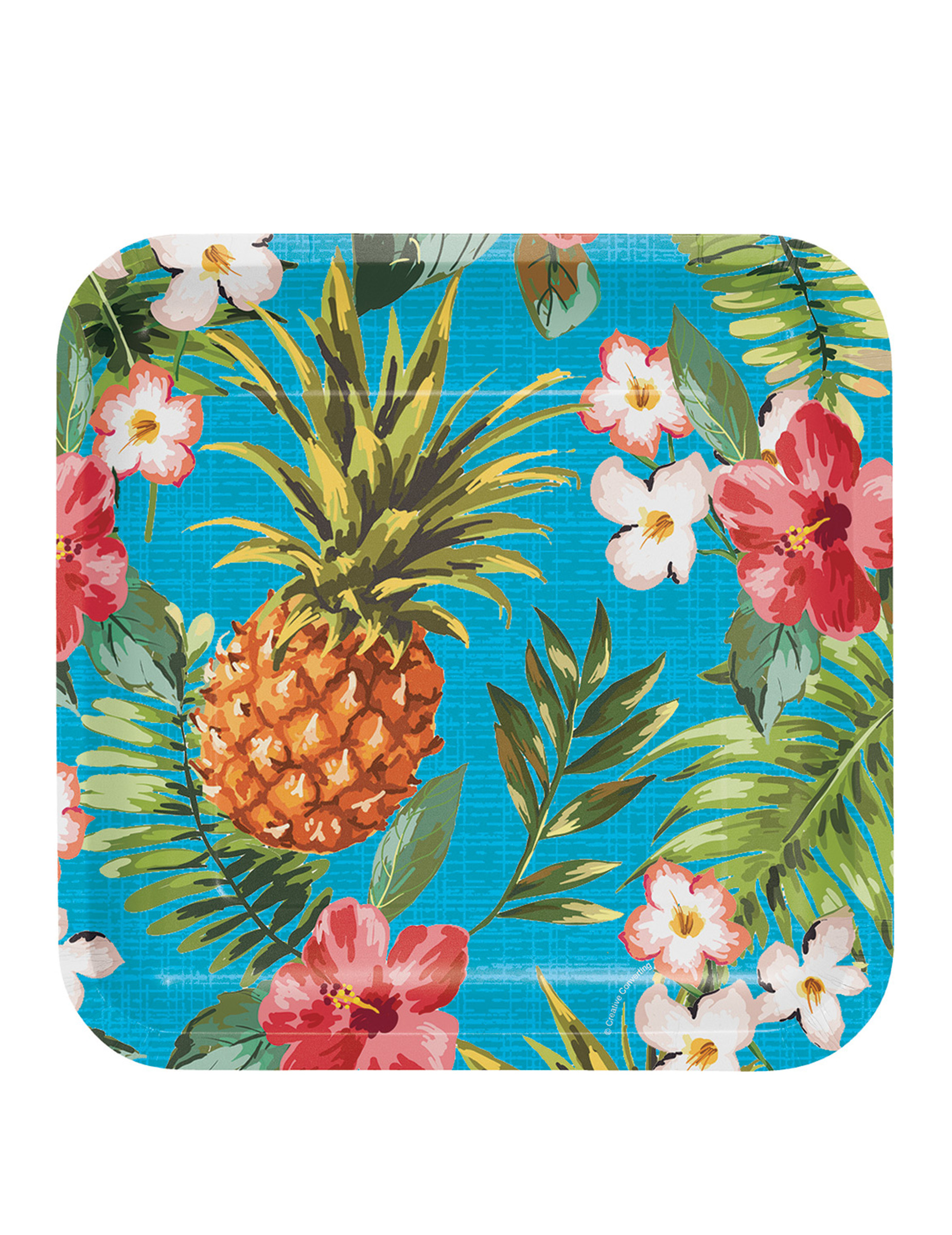 8 Assiettes en carton Tropics 23 cm