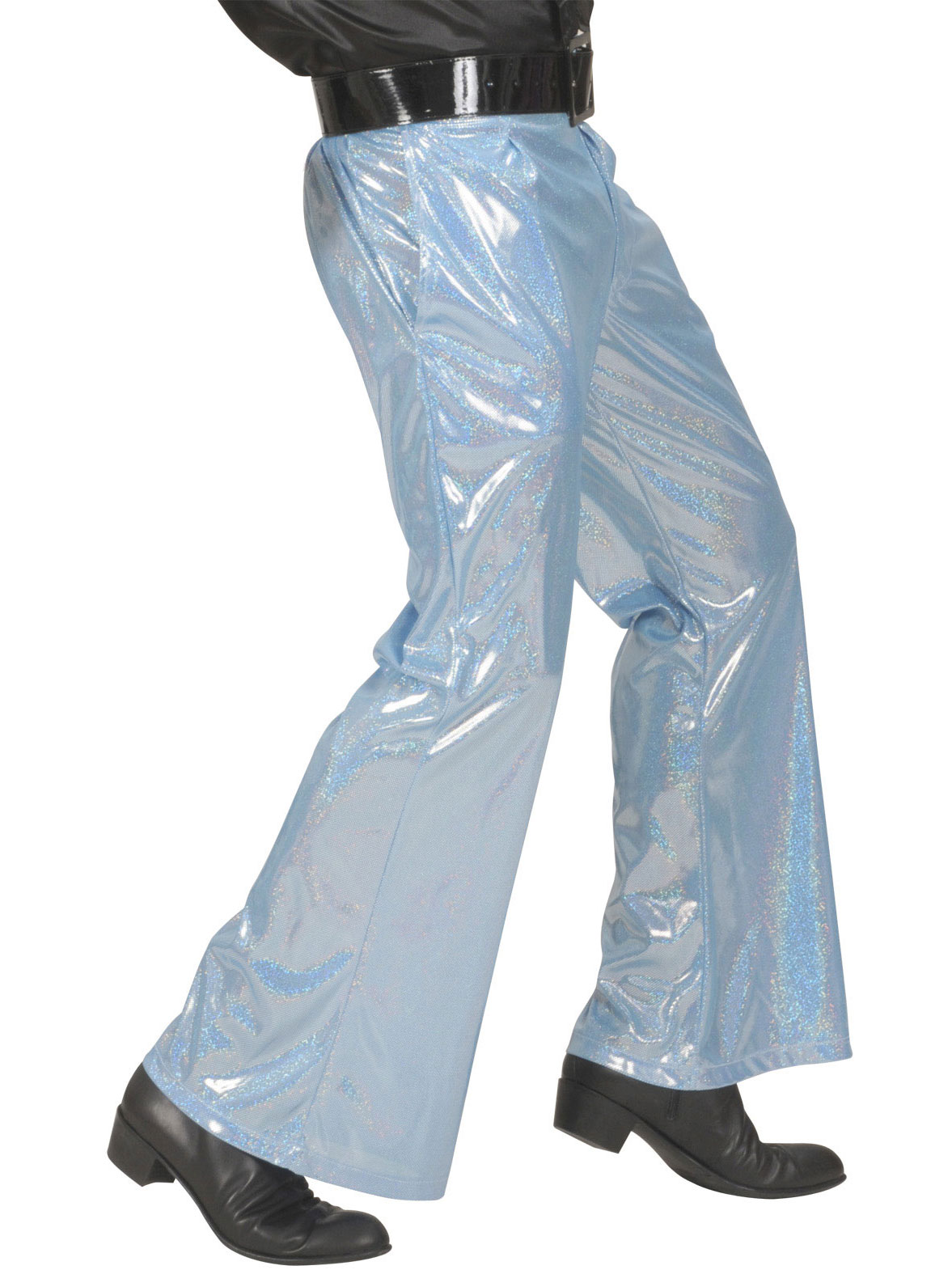Pantalon disco holographique bleu homme