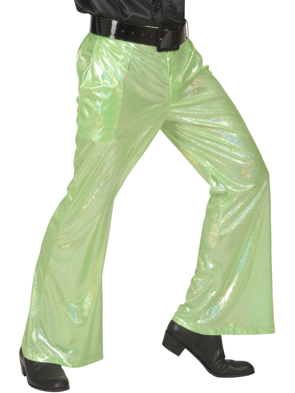 Pantalon disco holographique vert homme