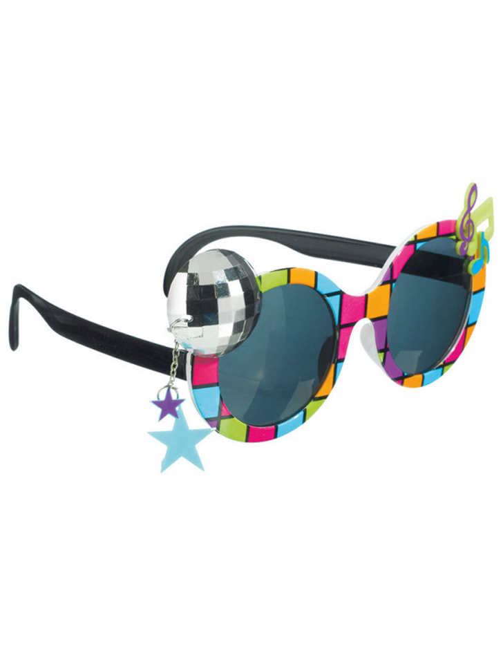 Lunettes disco multicolores adulte