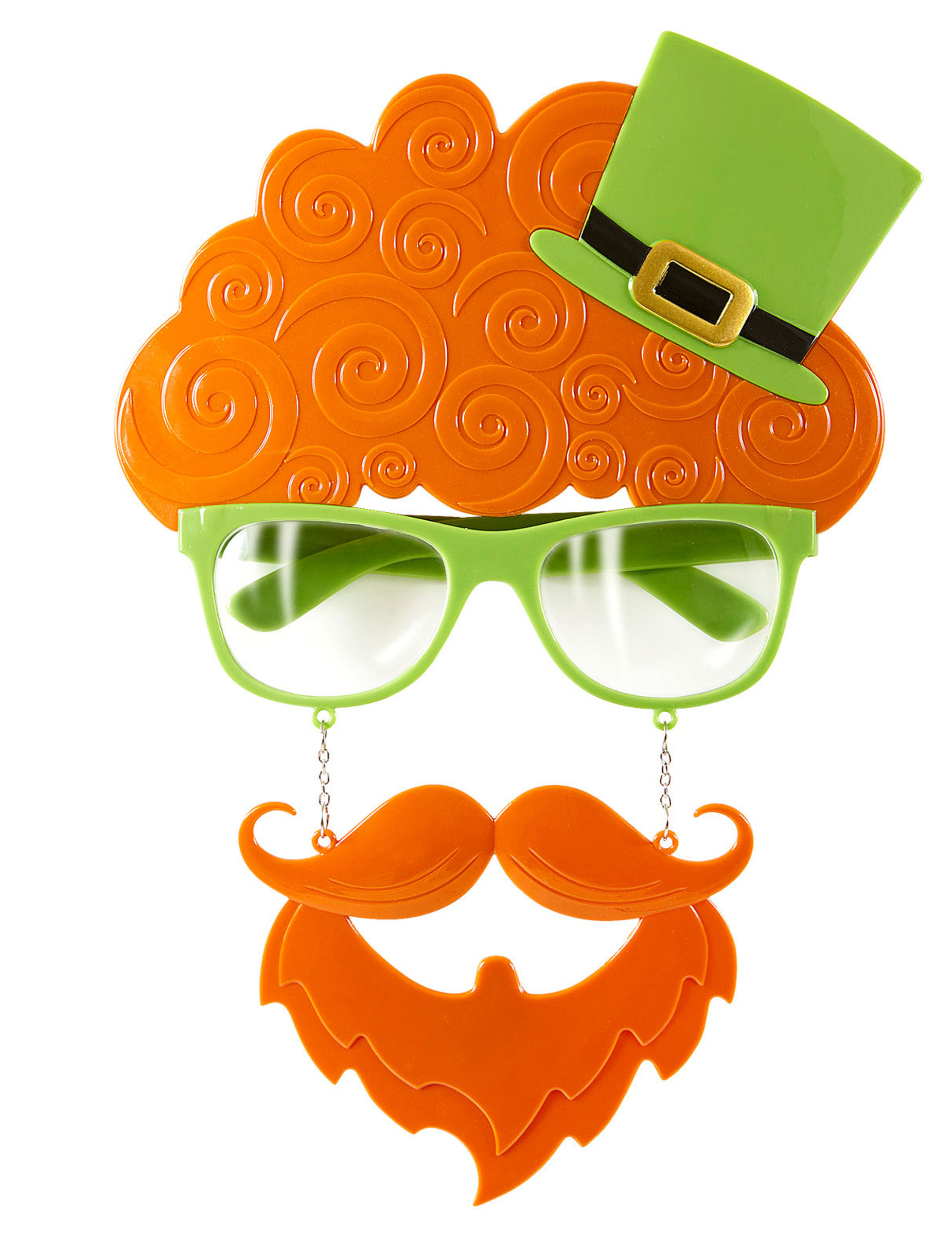 Lunettes avec barbe et cheveux Saint Patrick