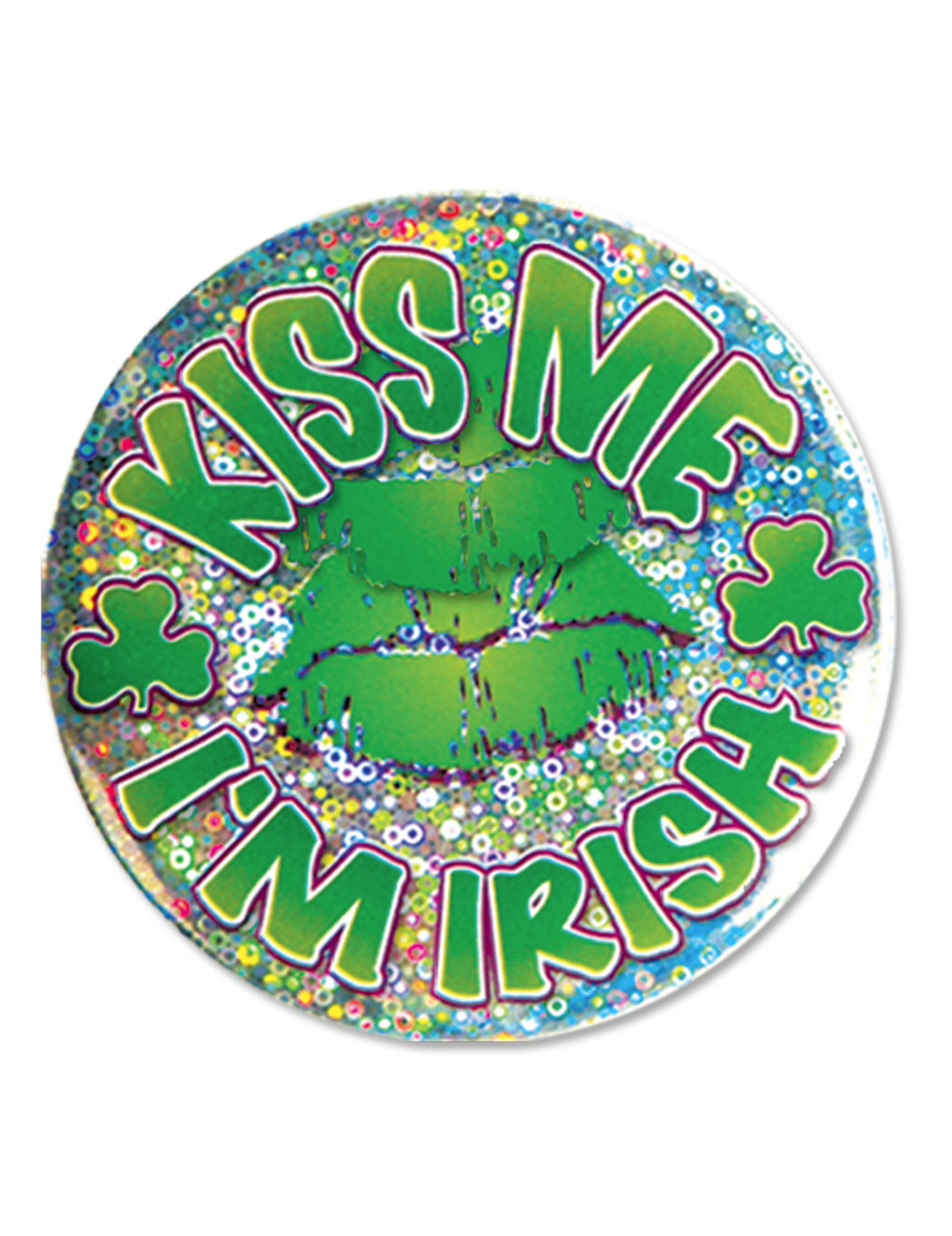 Badge Kiss me I'm Irish Saint Patrick