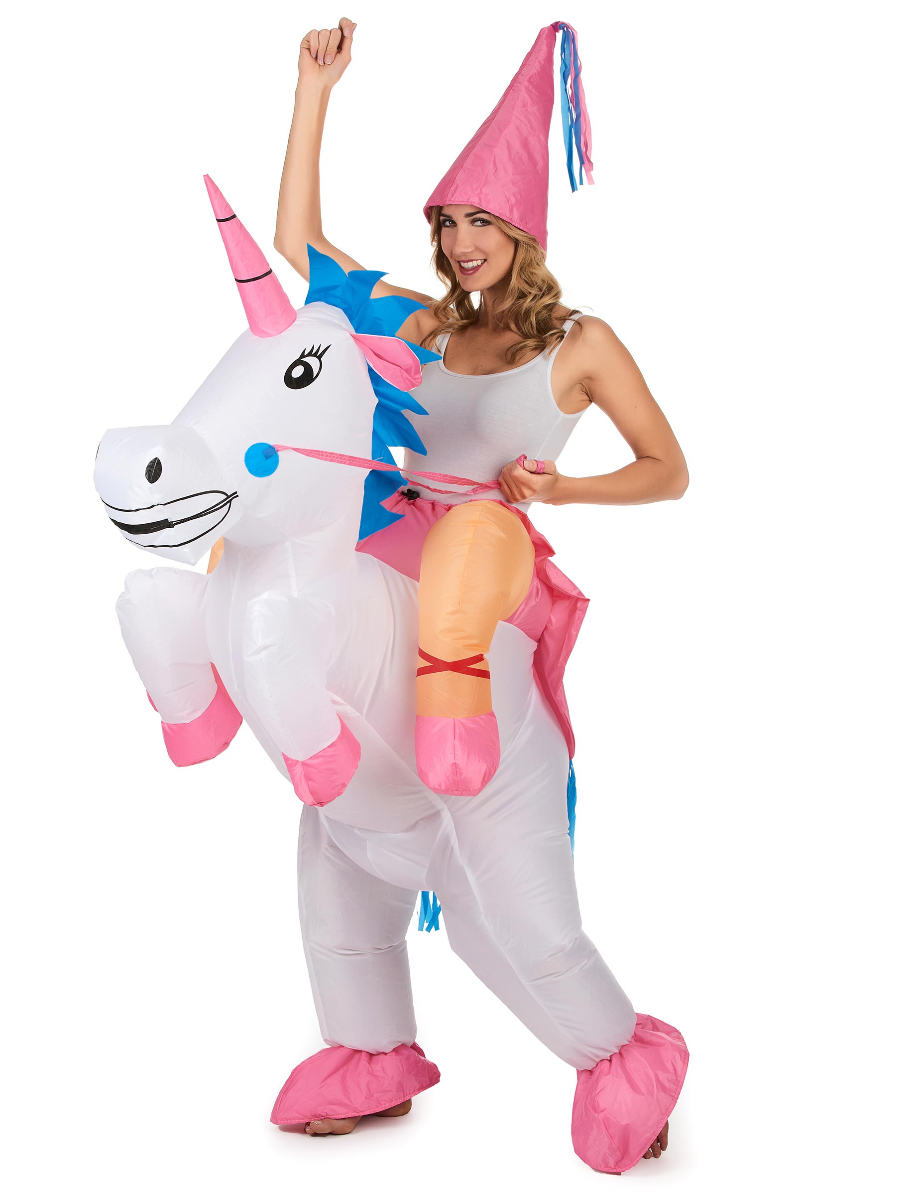 Déguisement licorne gonflable adulte