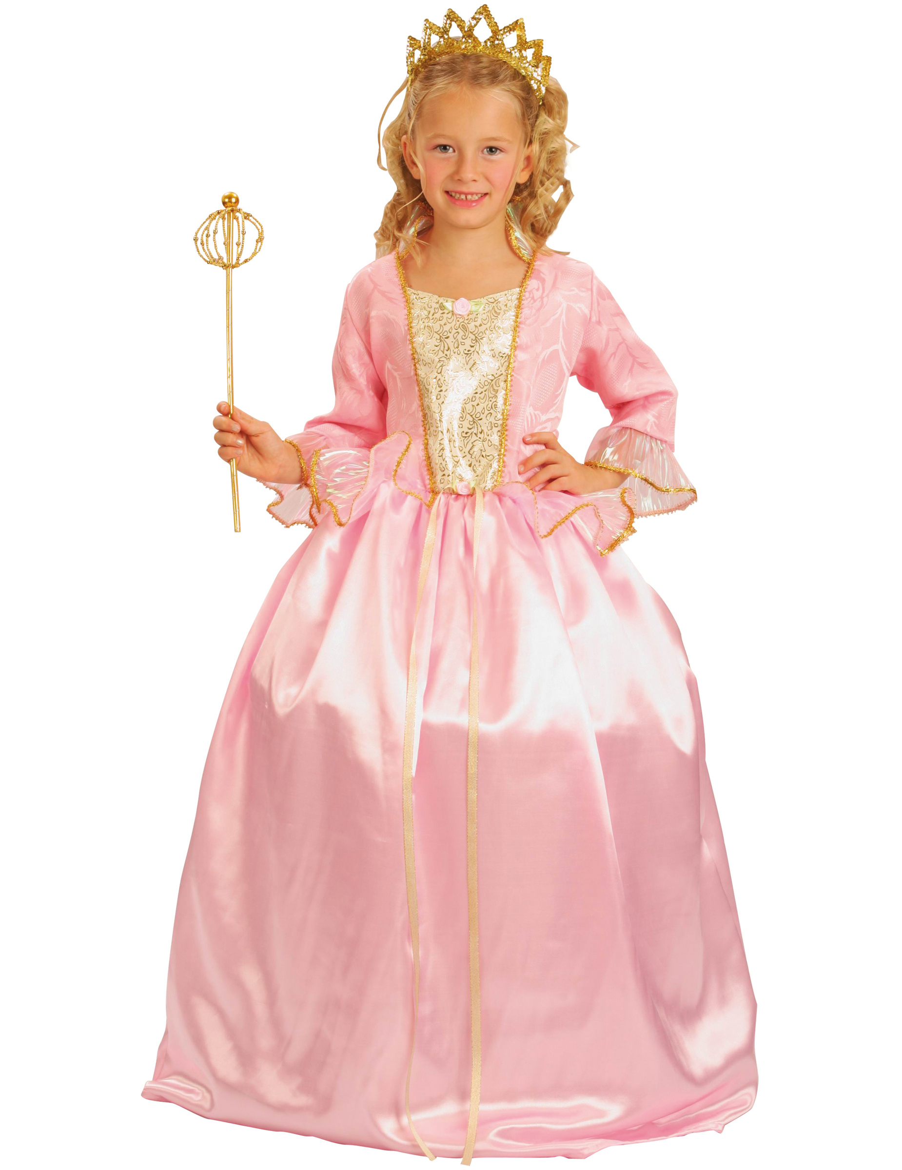 Déguisement Princesse rose luxe fille