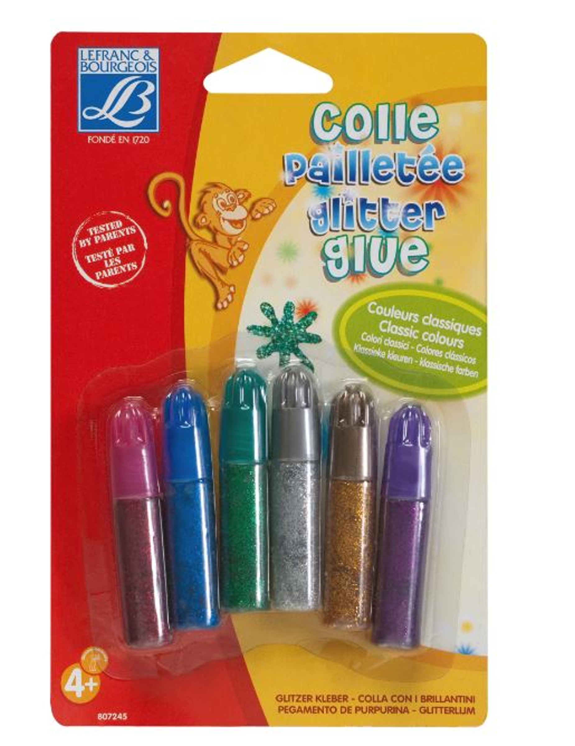 6 Tubes de colle pailletée 5 ml Lefranc & Bourgeois®