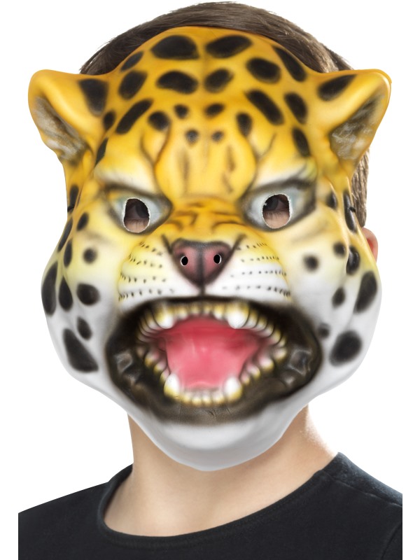 Masque tête de léopard enfant