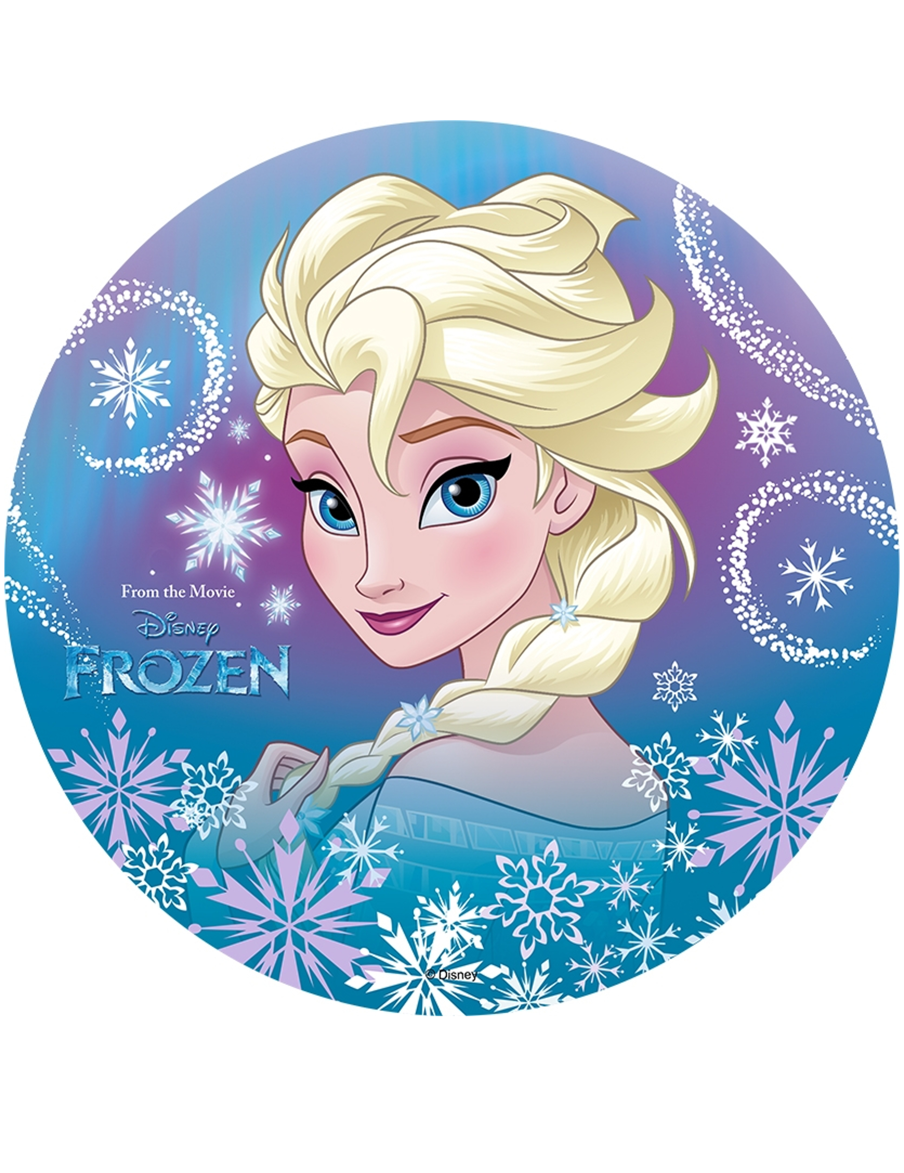 Disque azyme Elsa La Reine des Neiges 20 cm