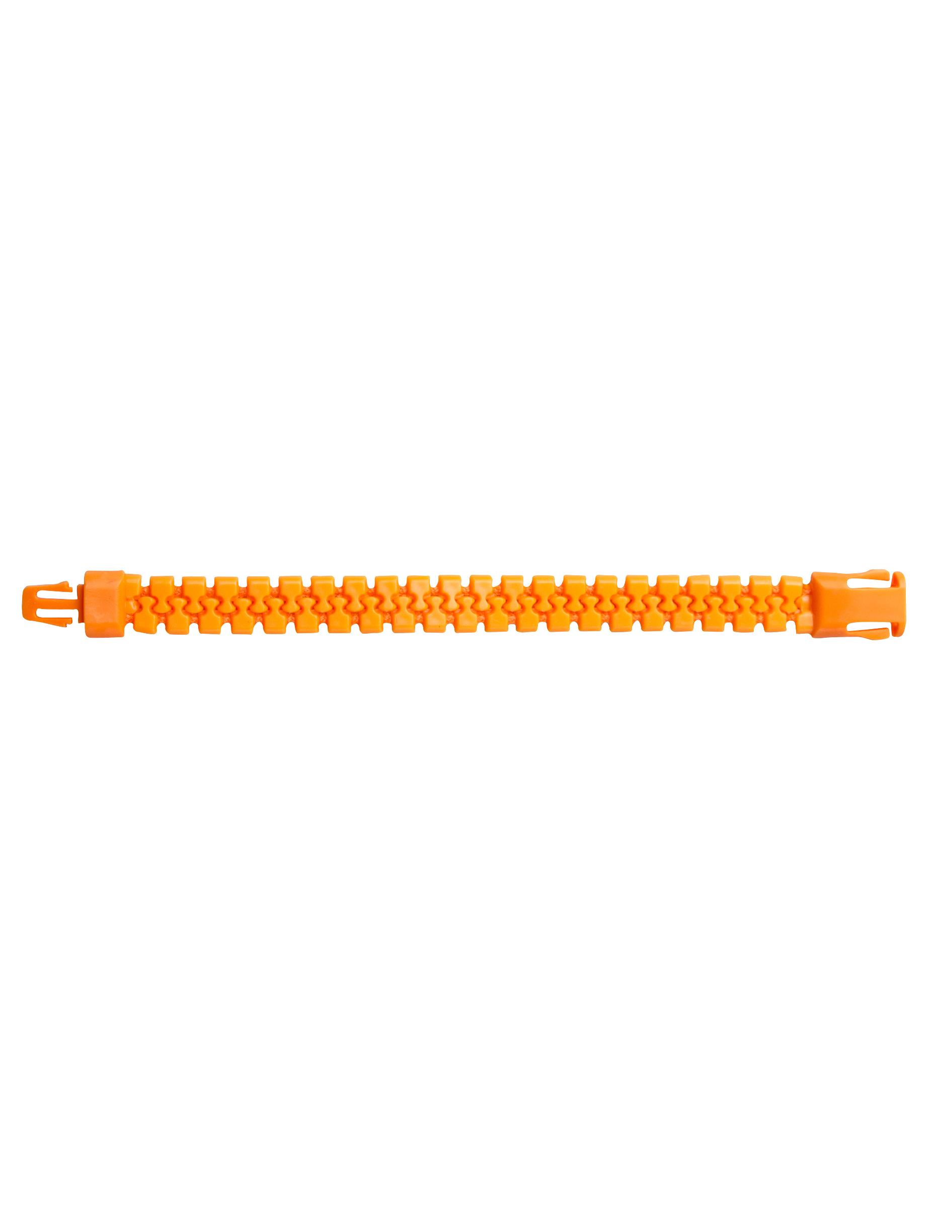 Bracelet zip orange fluo adulte