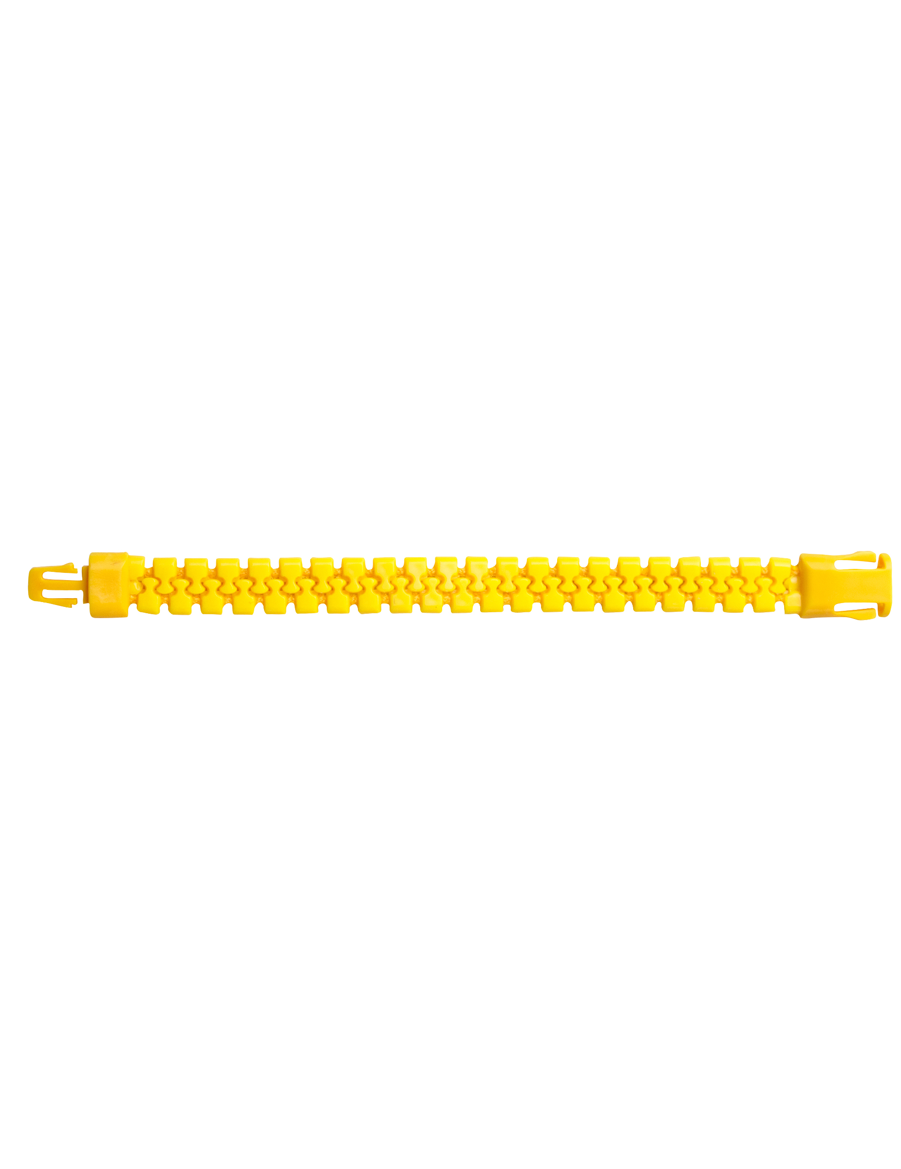 Bracelet zip jaune adulte