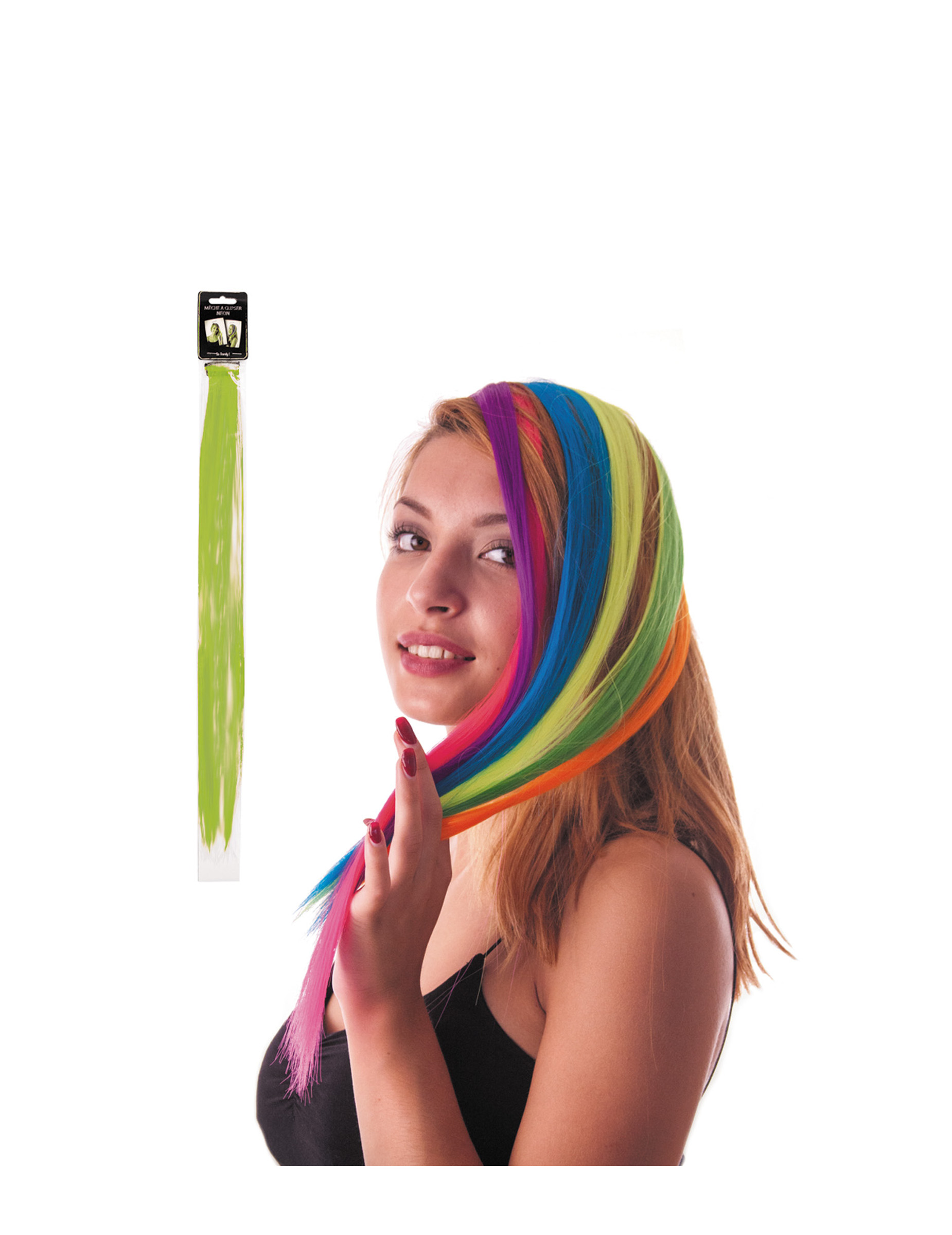 Mèche verte à clipser pour cheveux