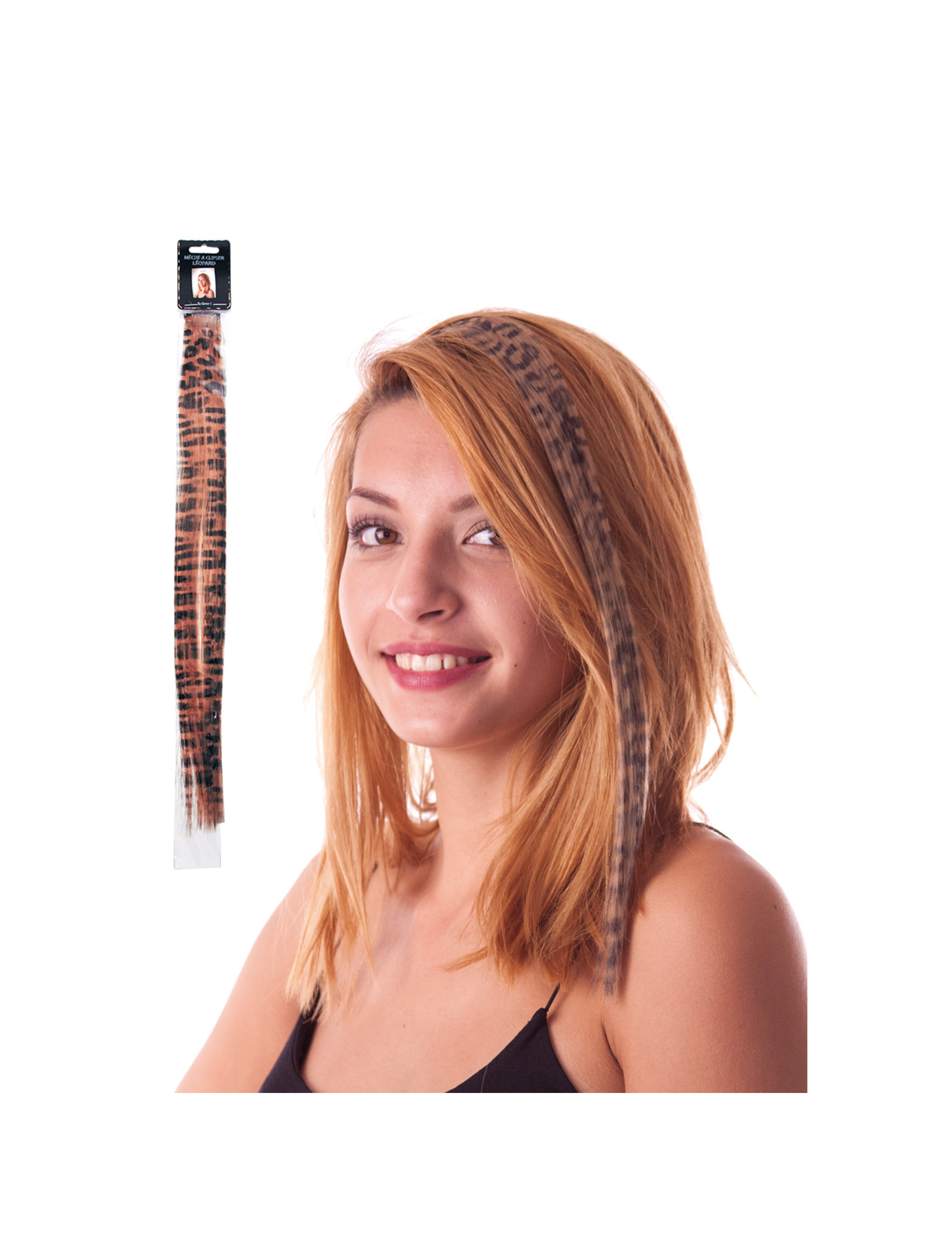 Mèche léopard à clipser pour cheveux