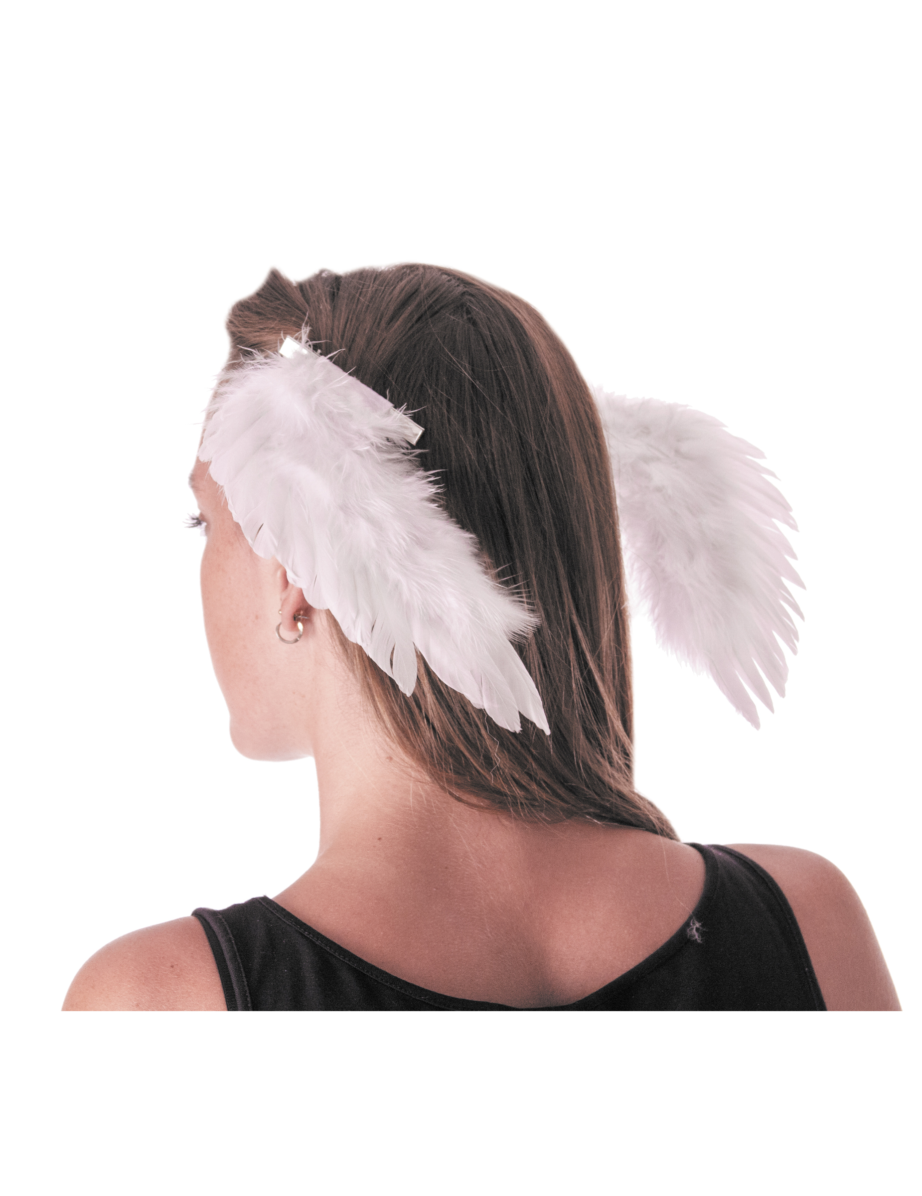Ailes d'anges blanches à clips adulte