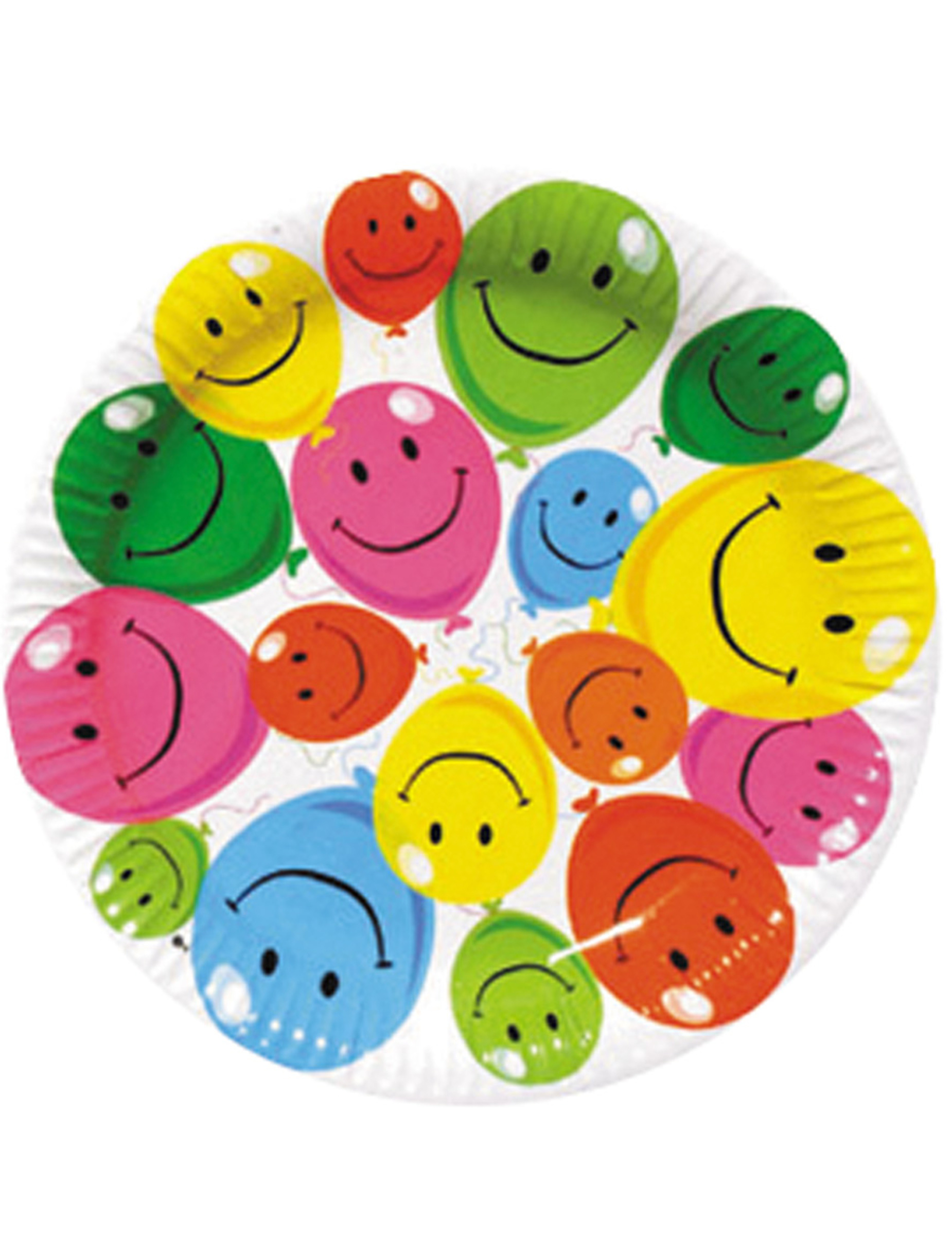 6 Assiettes en carton Smile 22 cm